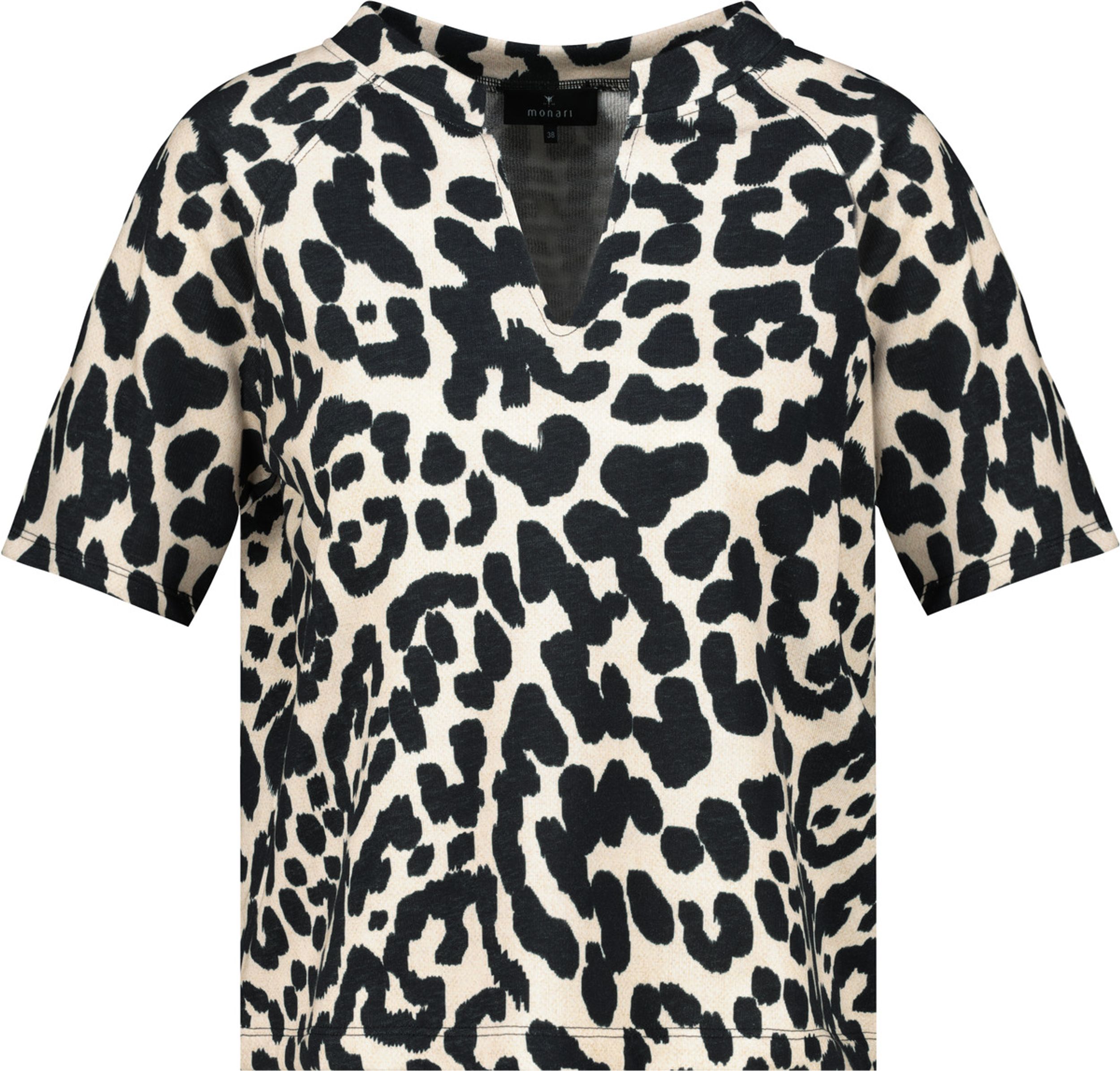 Monari |  Sweatshirt, schwarz gemustert | 44 | schwarz gemustert