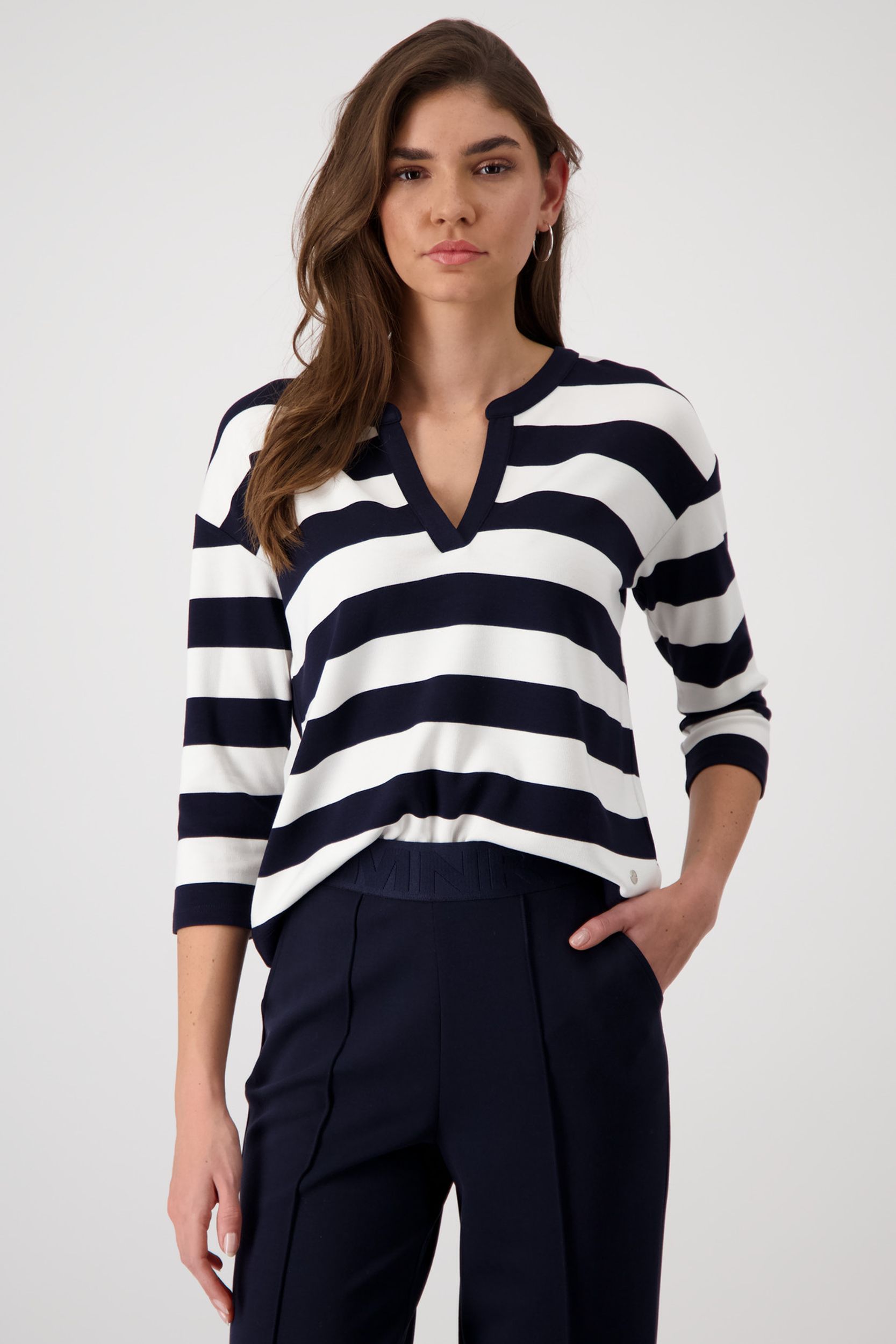 Monari |  Monari Shirt  | 36 | deep ocean ringel