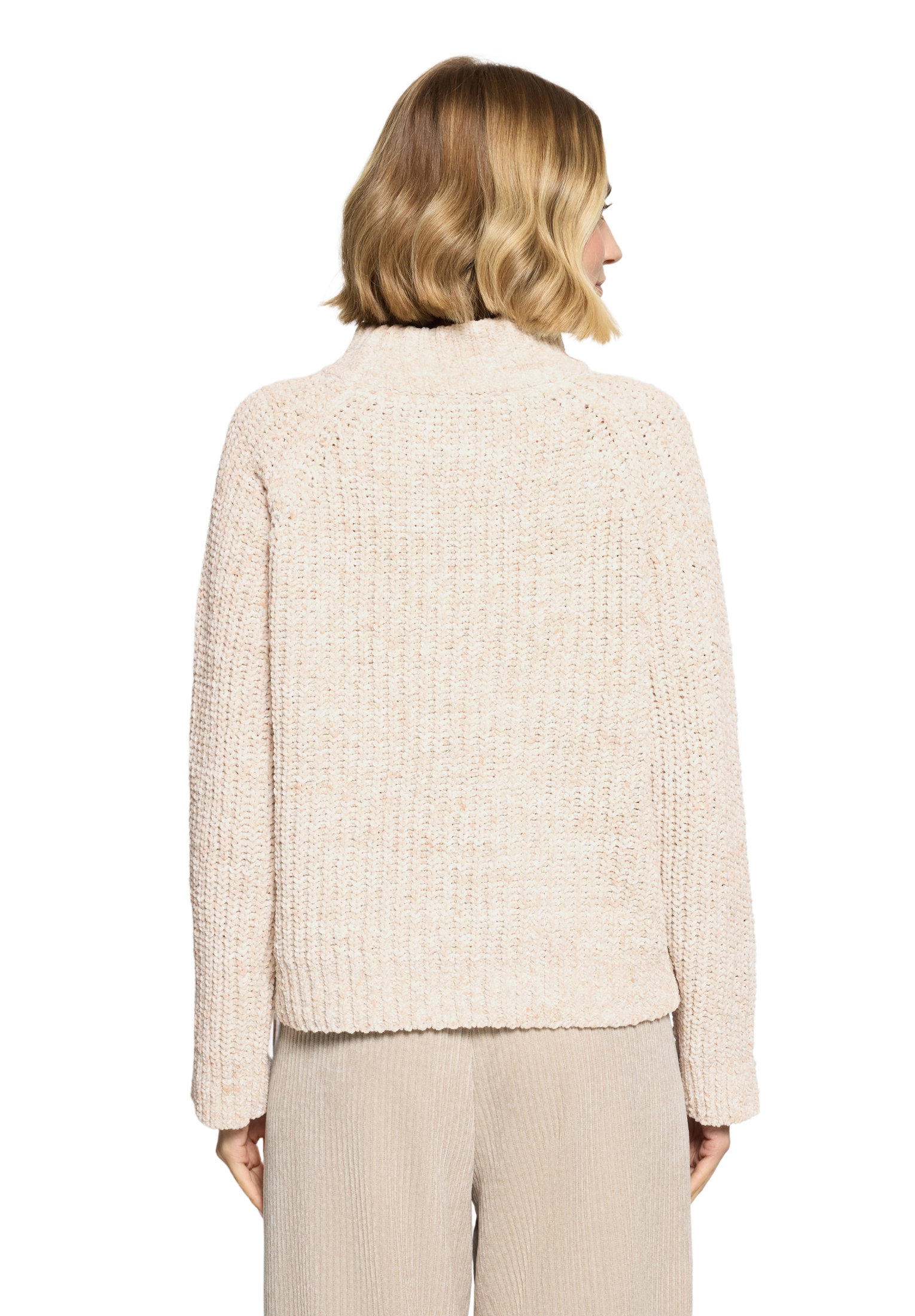 Strickpullover Kurz 1/1 Arm, Cream/Green #4