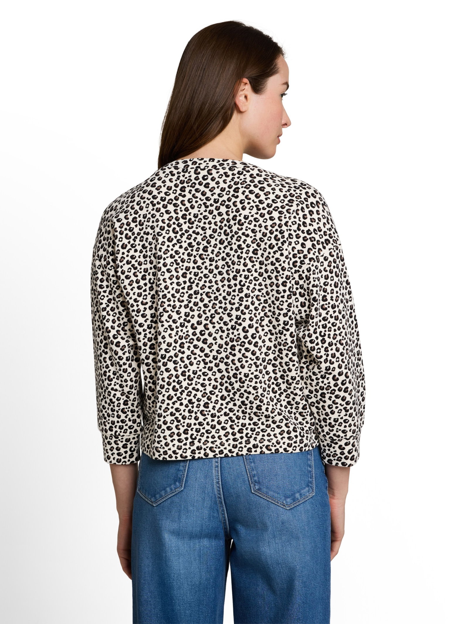 printed sweatshirt, beige brown leo print #10