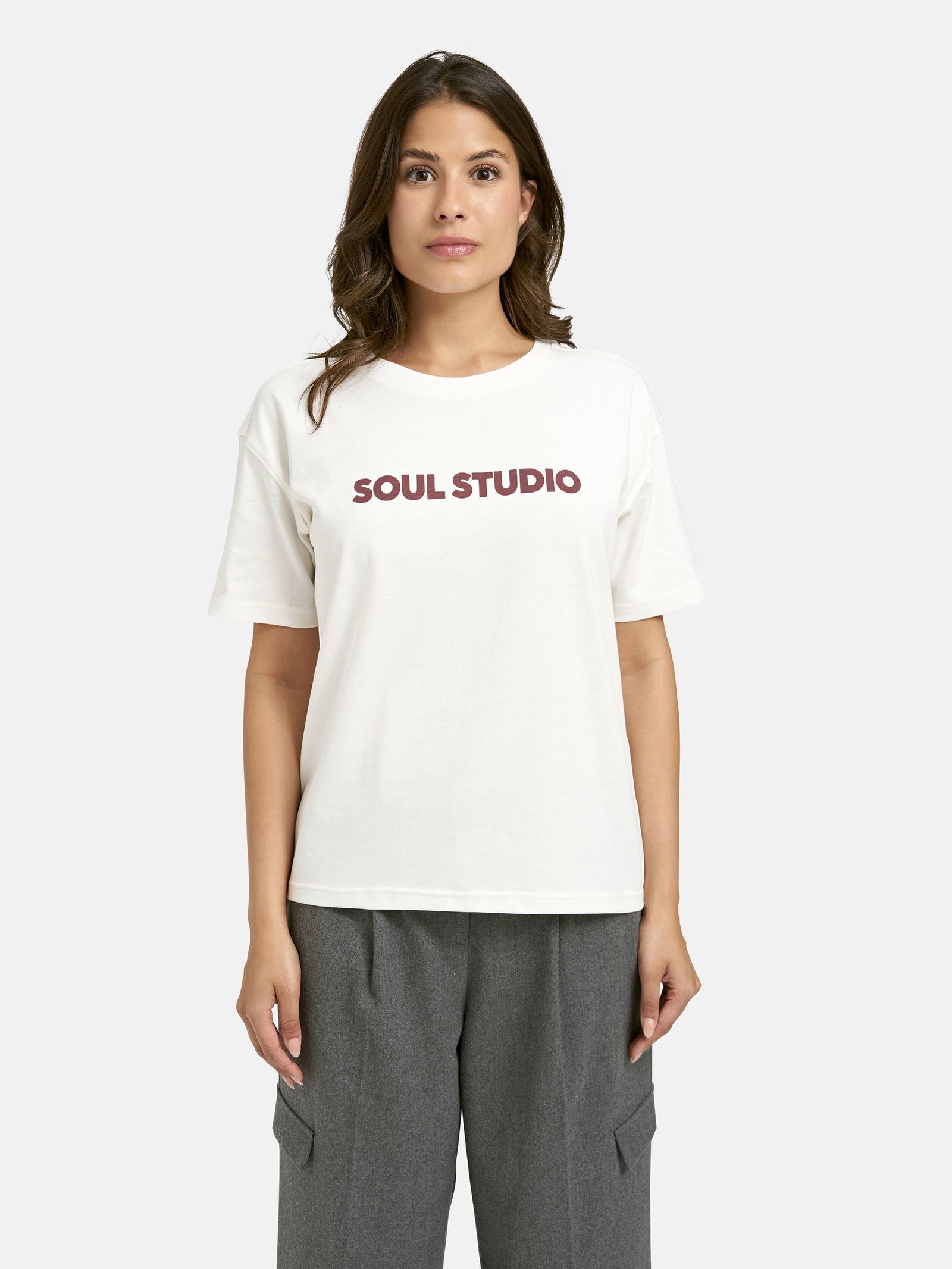  | T-SHIRT WORDING, CREAM WHITE | M | cream white