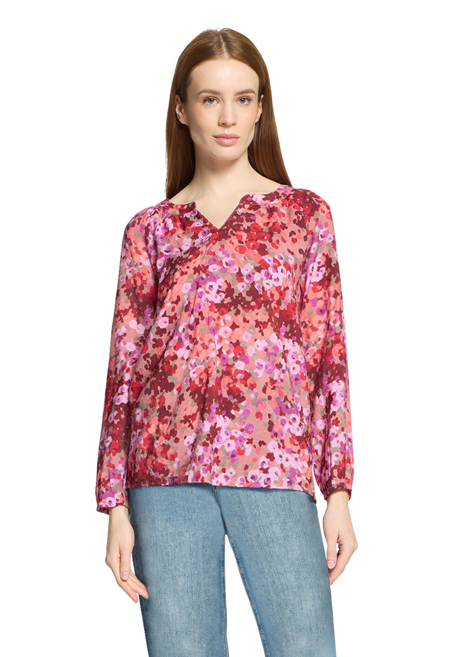 Cartoon |  Cartoon Druckbluse  | 36 | violett/rot