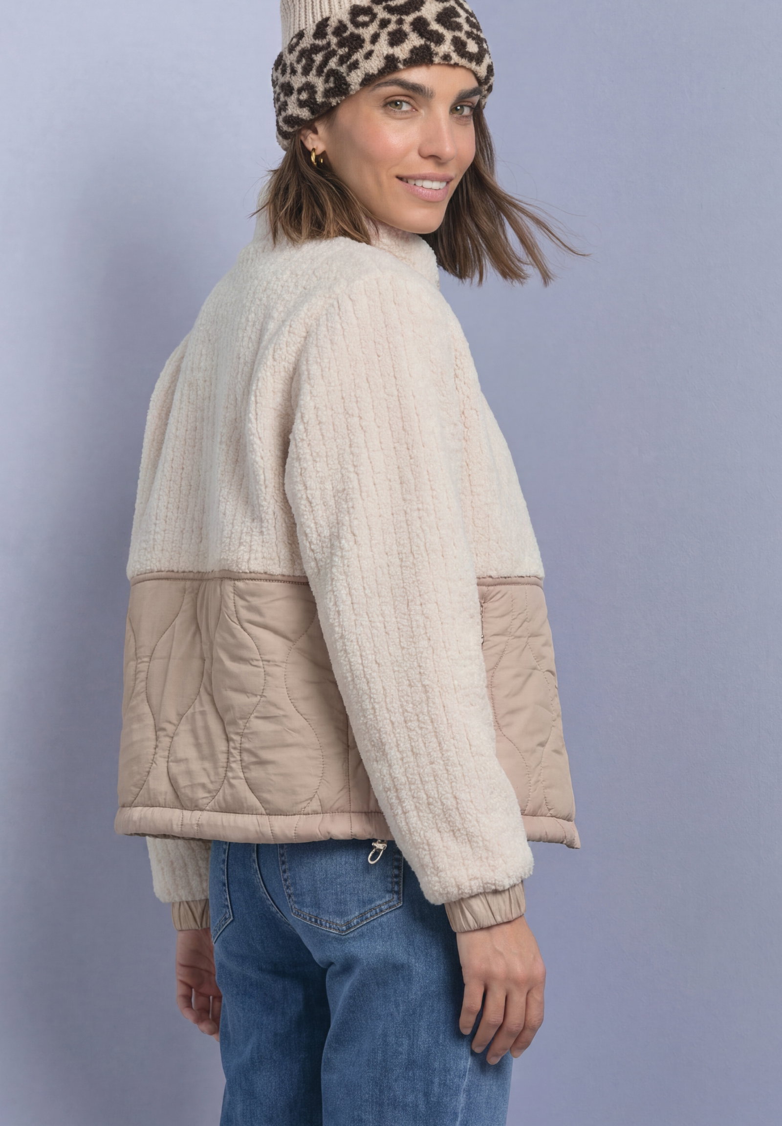 LTD QR Mat Mix Teddy Jkt, soft fawn beige #4
