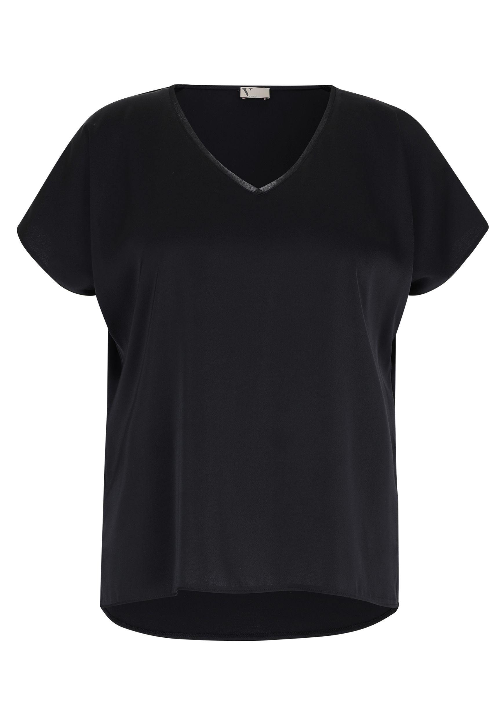 V by Vera Mont |  Satin-Bluse | 46 | schwarz