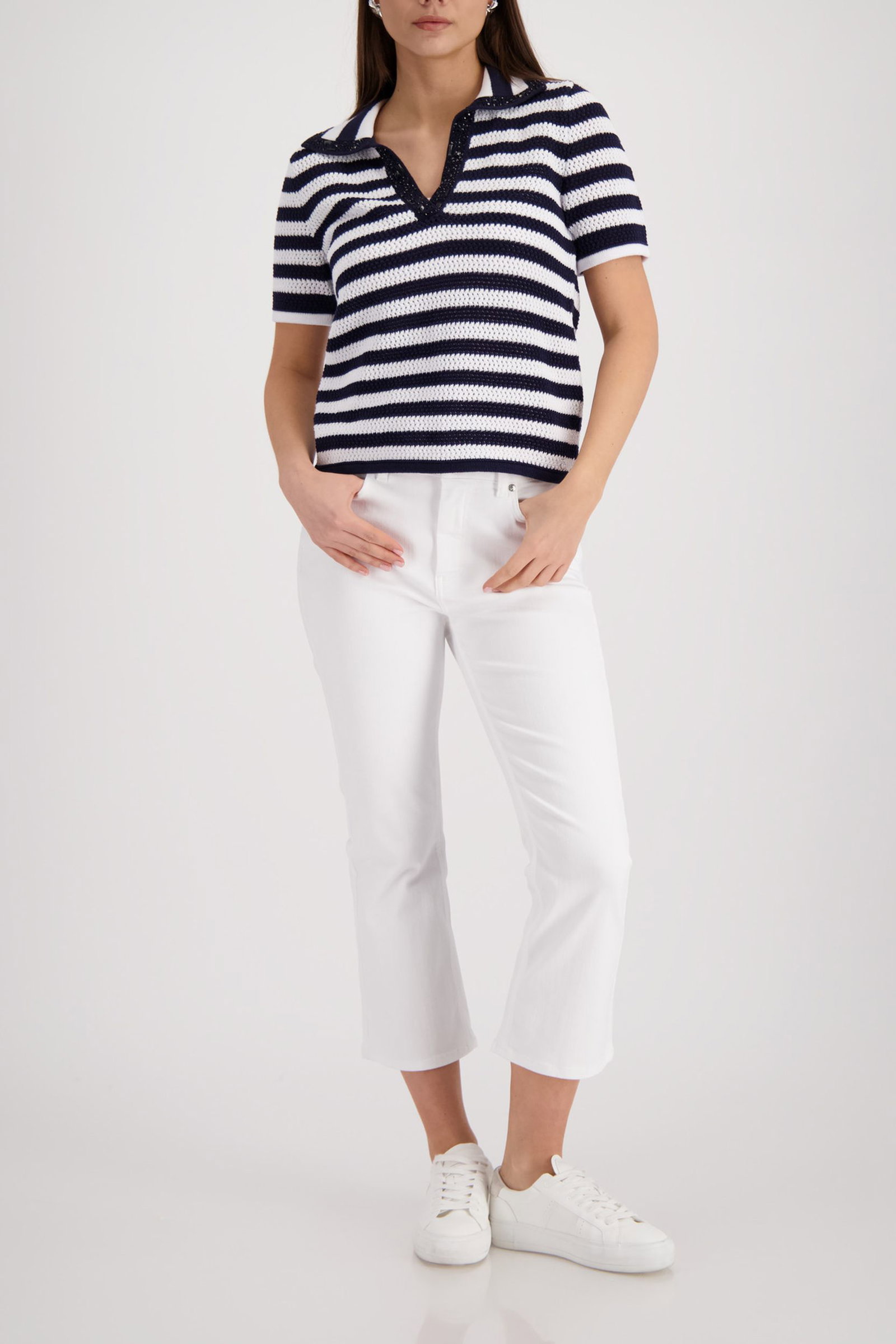 |  Pullover, marine ringel | 36