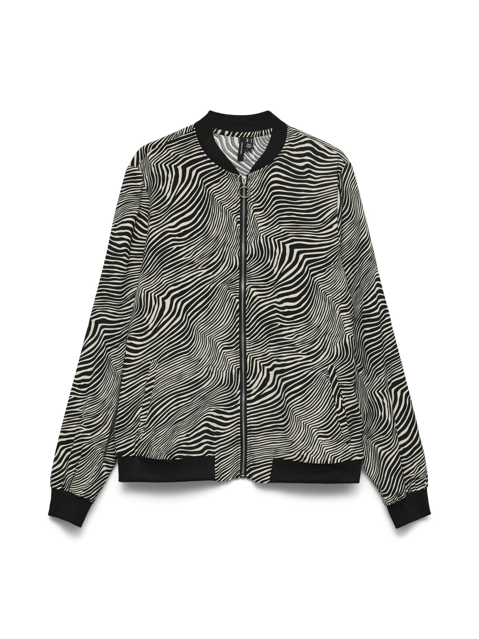 VMCOCO L/S BOMBER AOP WVN NOOS, Oatmeal/Tilla Zebra #1