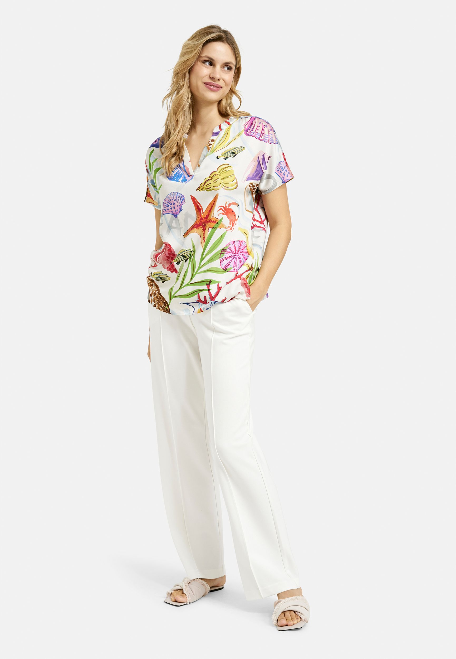 Milano |  Milano Druckbluse  | 44 | colorful print