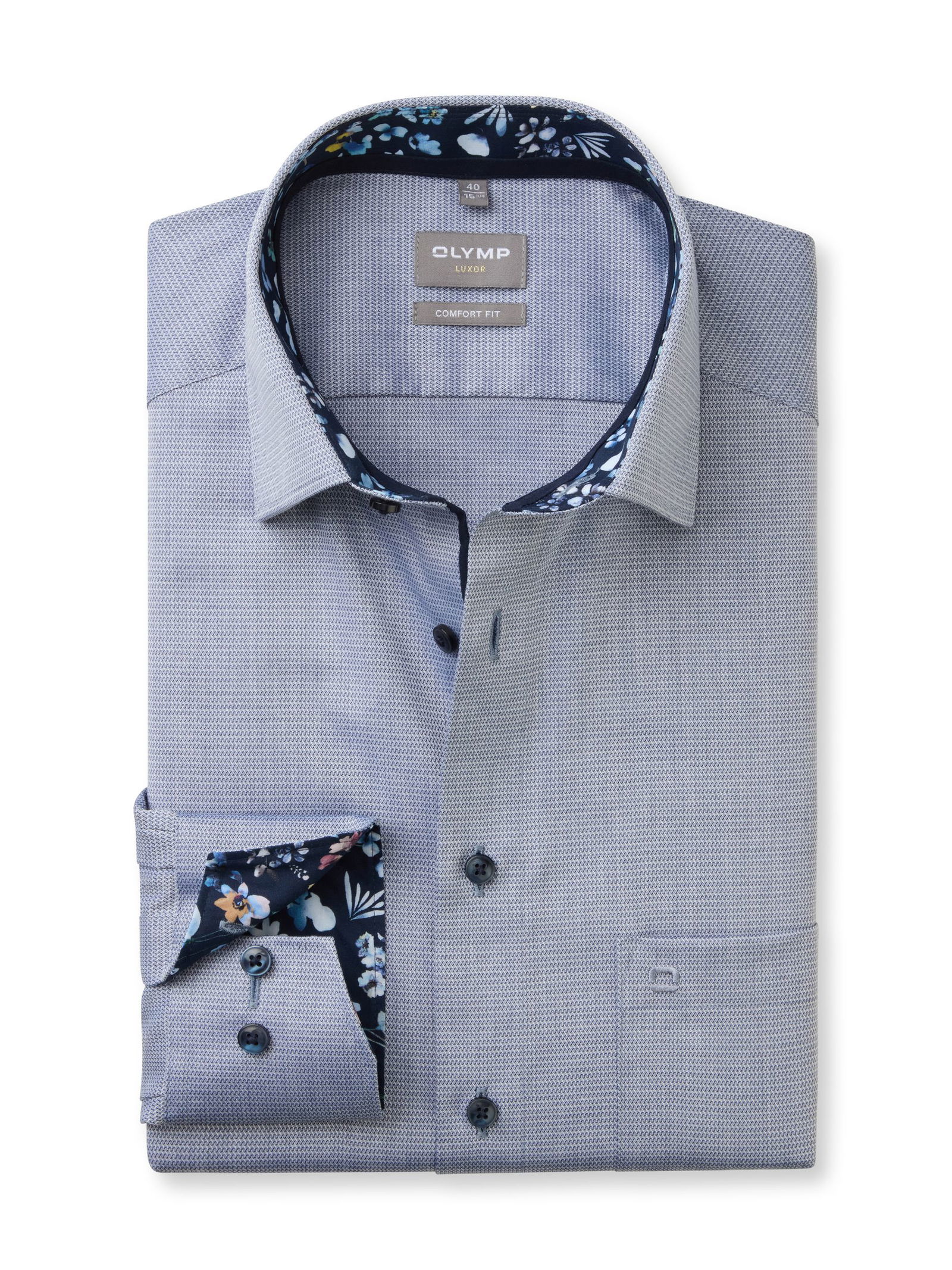 Olymp |  Olymp Hemd Modern Fit  | 46 | marine