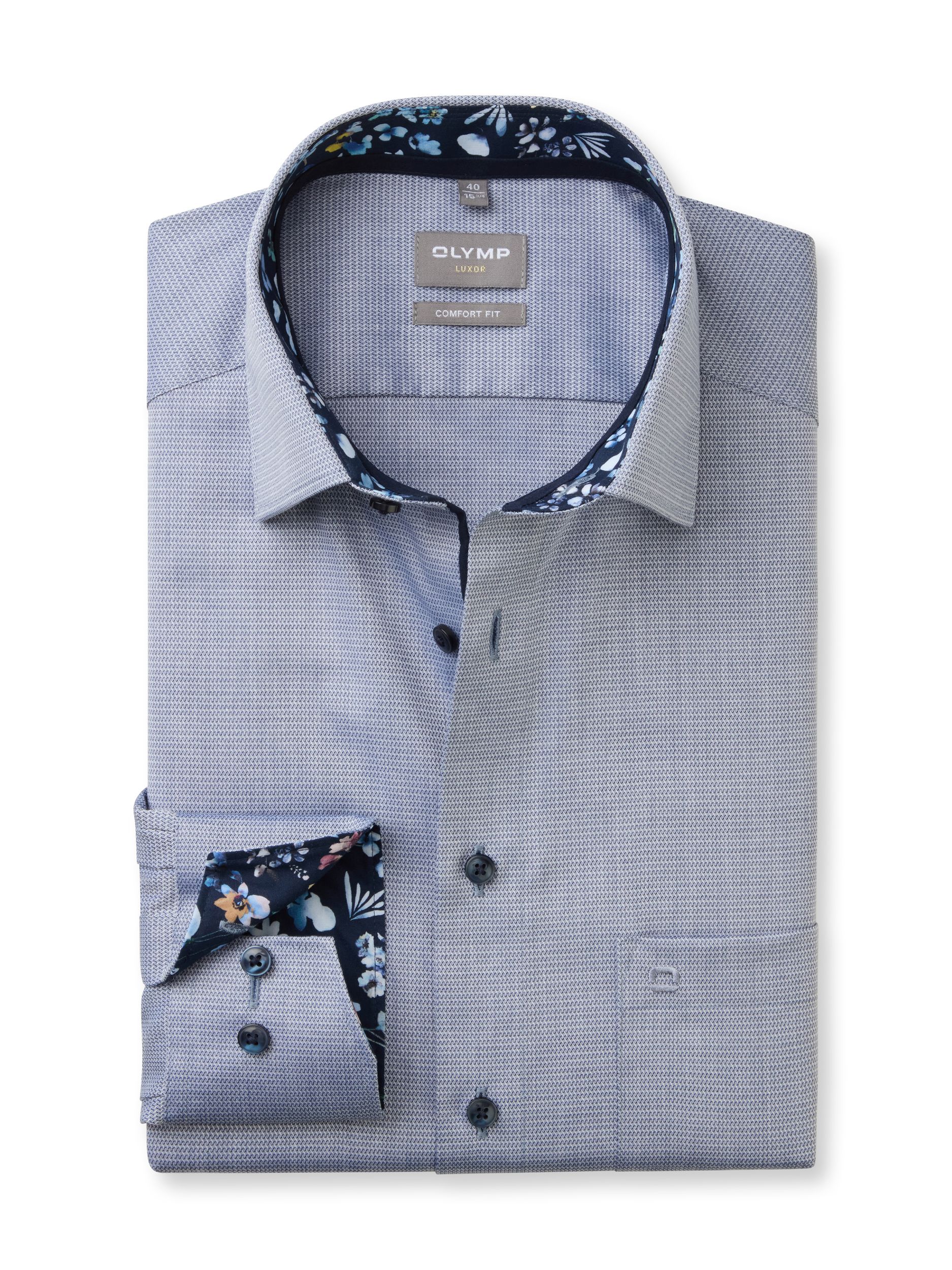 Olymp |  Olymp Hemd Modern Fit  | 46 | marine