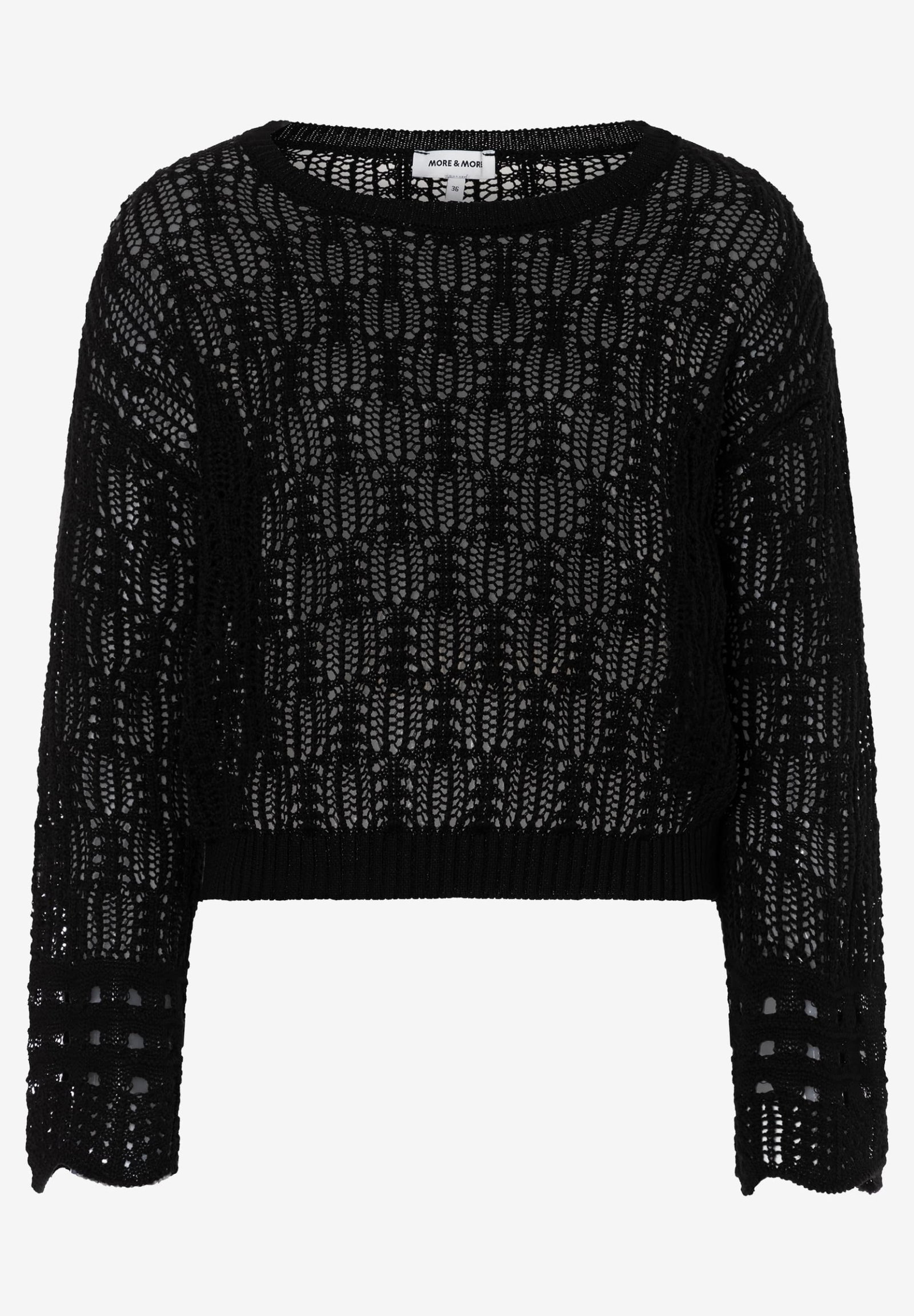 Ajour Pullover, black #5
