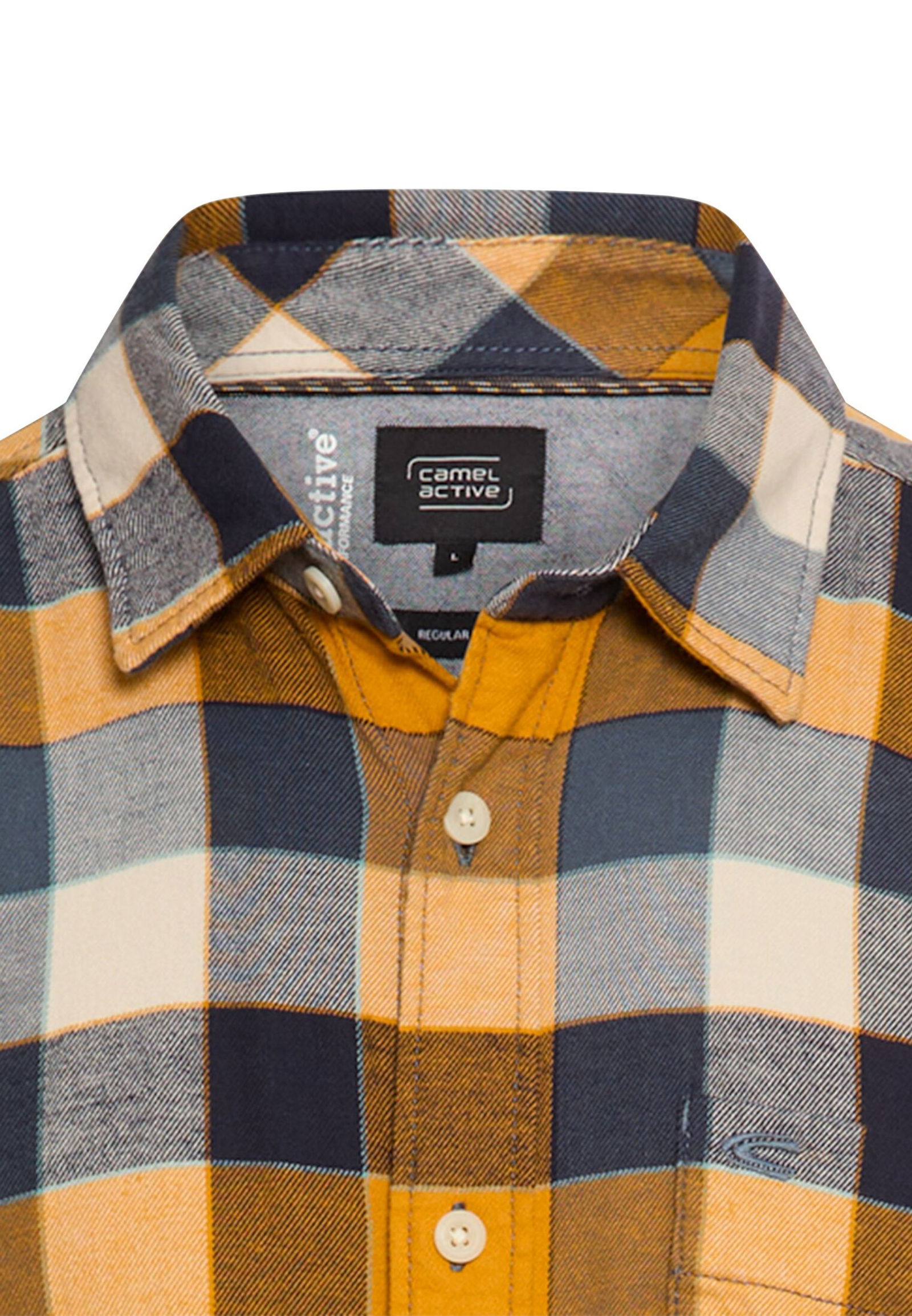 Camel Active |  Camel Active Hemd Regular Fit  | XL | desert orange