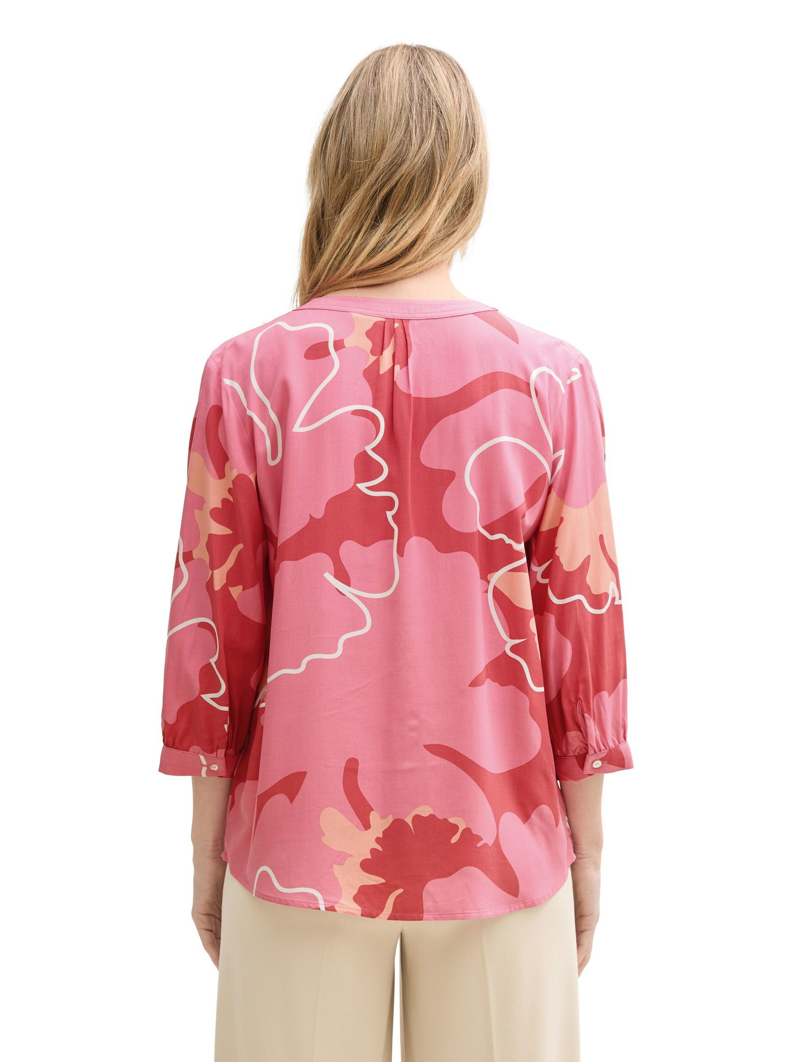 Tom Tailor | Tom Tailor Druckbluse | 36 | pink big floral shapes design