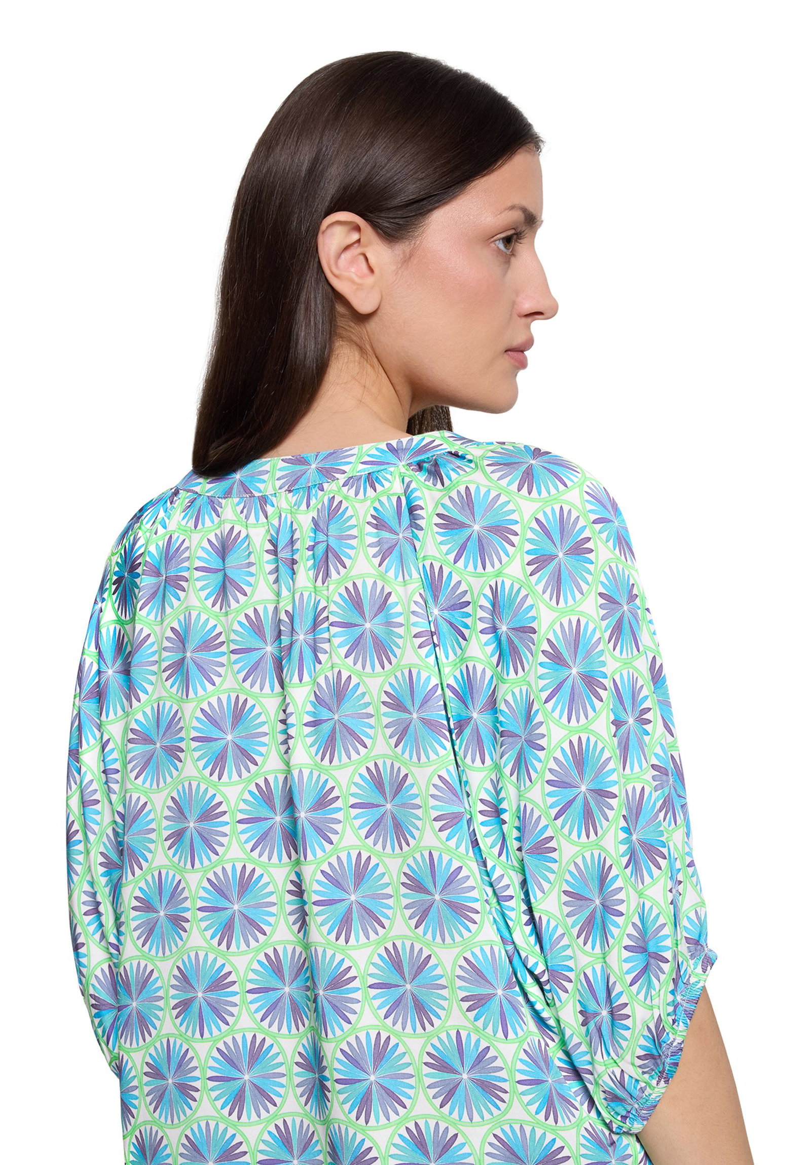 Cartoon |  Cartoon Druckbluse  | 46 | green/blue