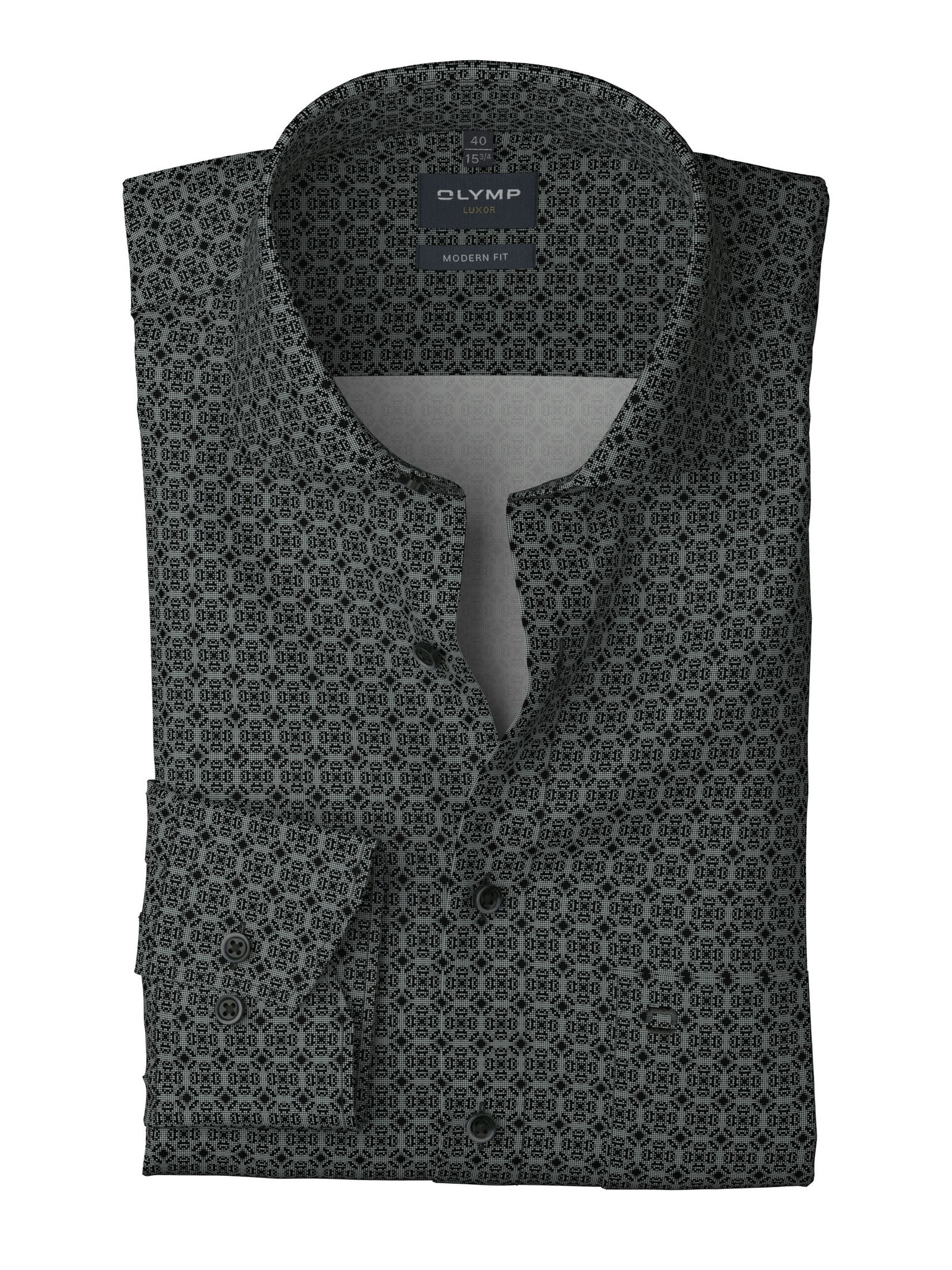 Olymp | Olymp Hemd Modern Fit | 41 | silbergrau