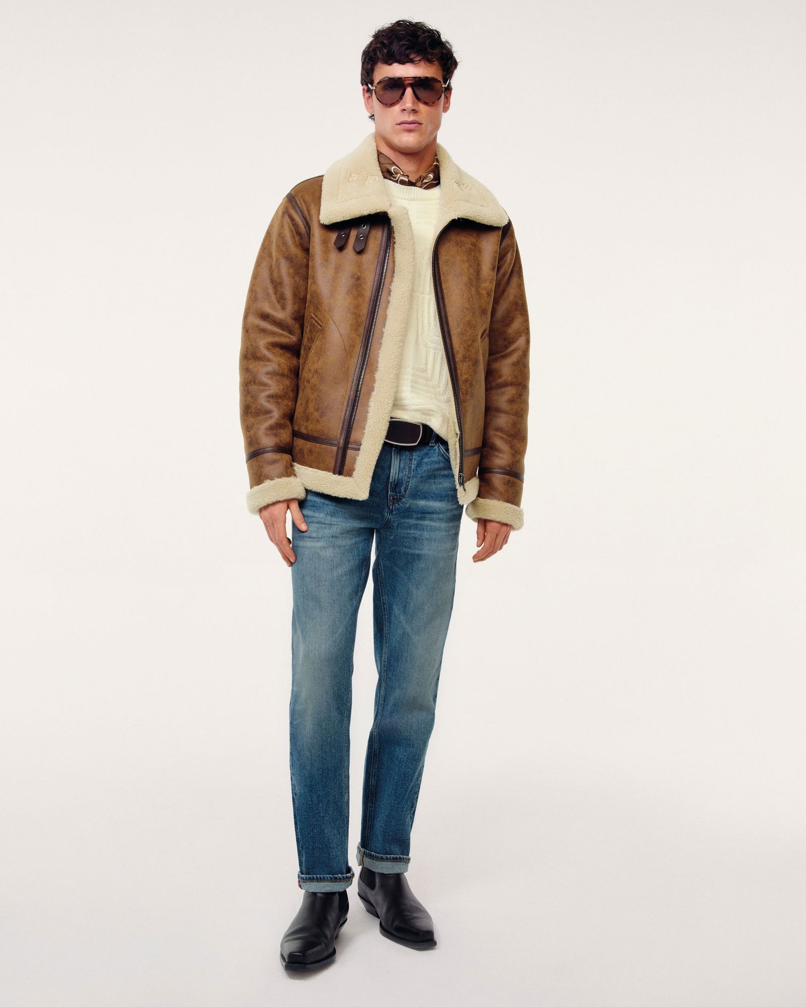JOOP! JEANS | JOOP! JEANS Lederjacke | 48 | medium beige