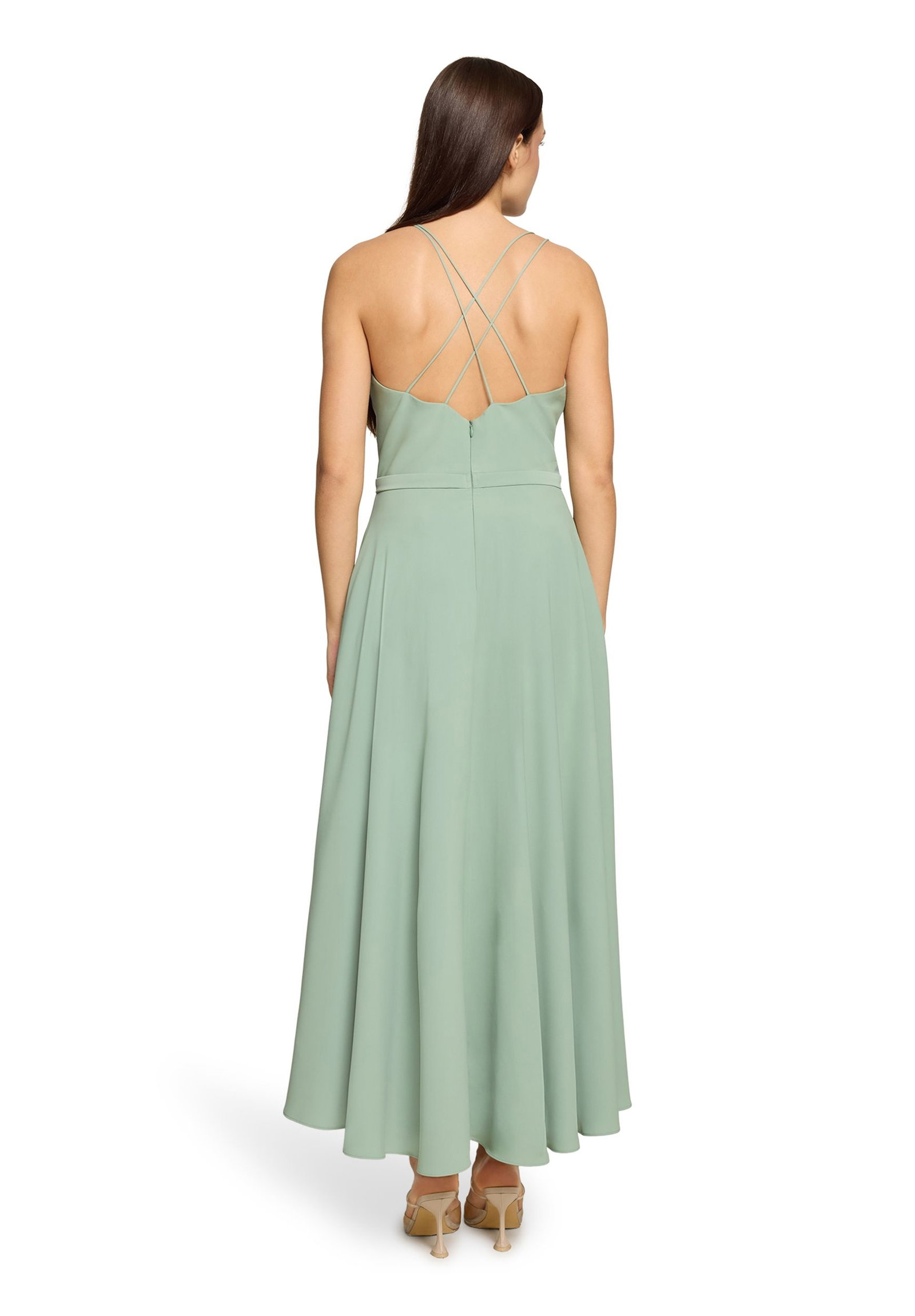 846a5d863093fe99c851e1acd1de1013 VM by Vera Mont | Vera Mont Abendkleid mit Volant | 36 | rohweiß