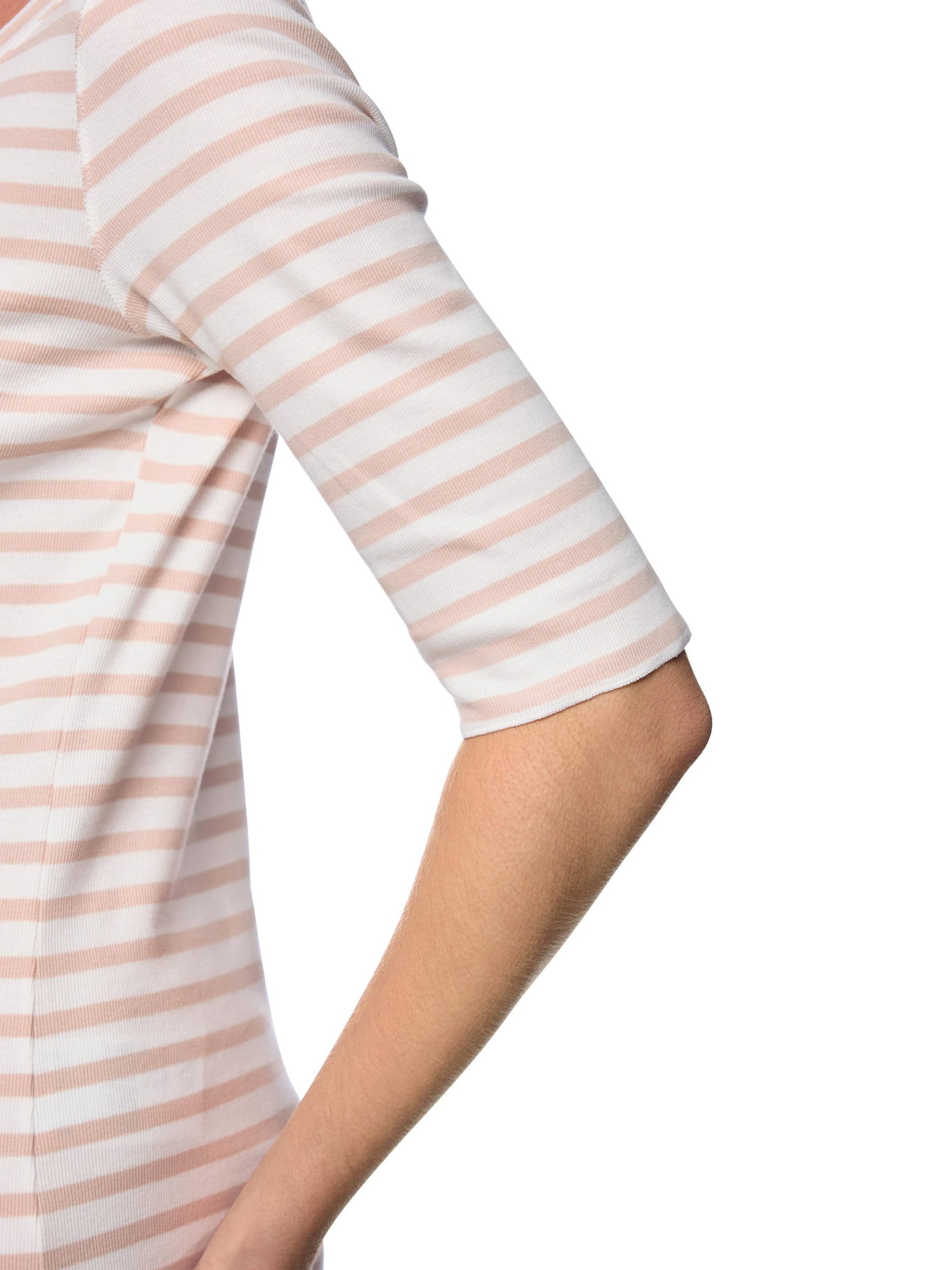 Marc Cain Additions |  Ringel-T-Shirt aus Baumwoll-Ripp | 38 | 1326_153