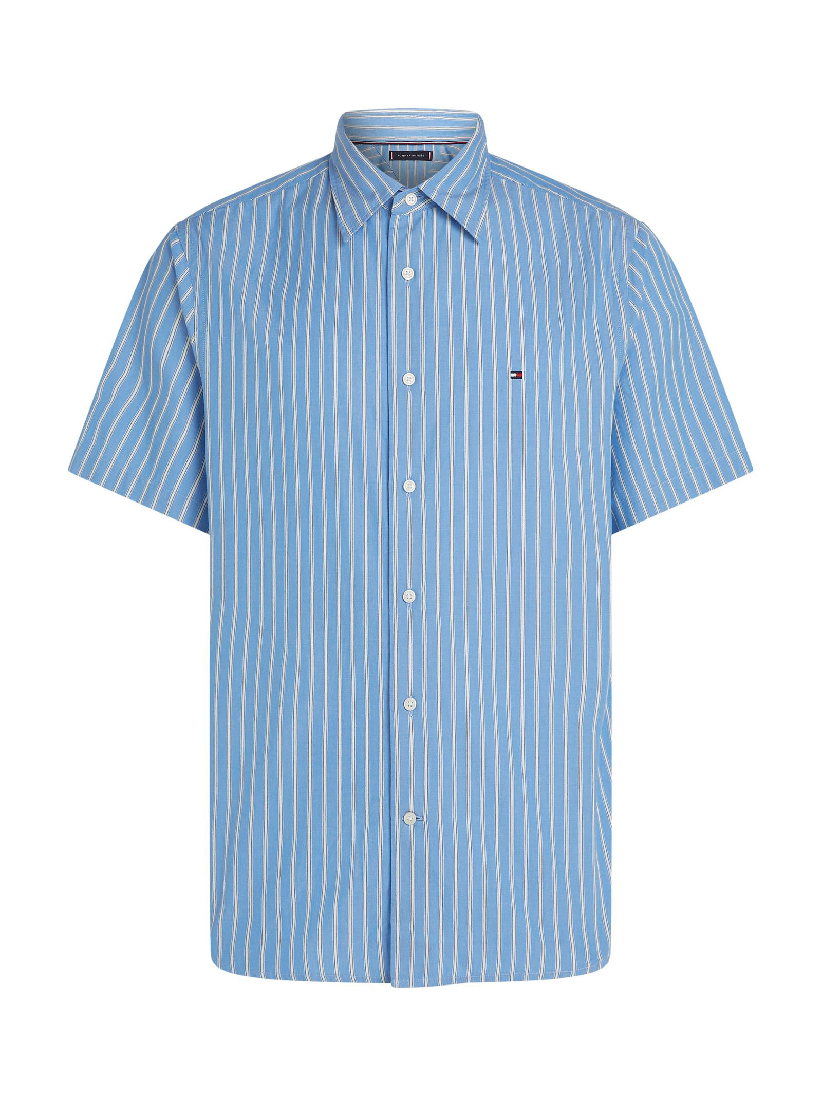 Tommy Hilfiger |  Tommy Hilfiger Hemd Regular Fit  | L | breton stp/ blue spell/ ecru