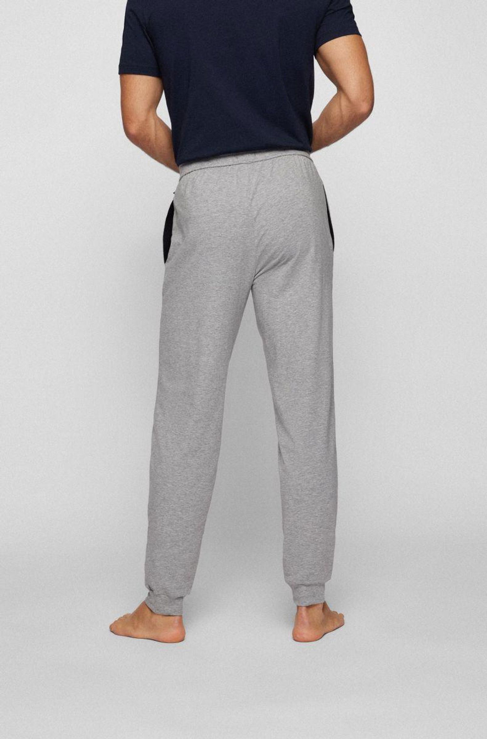 Jogginghose aus Stretch-Baumwolle mit Logo-Stickerei