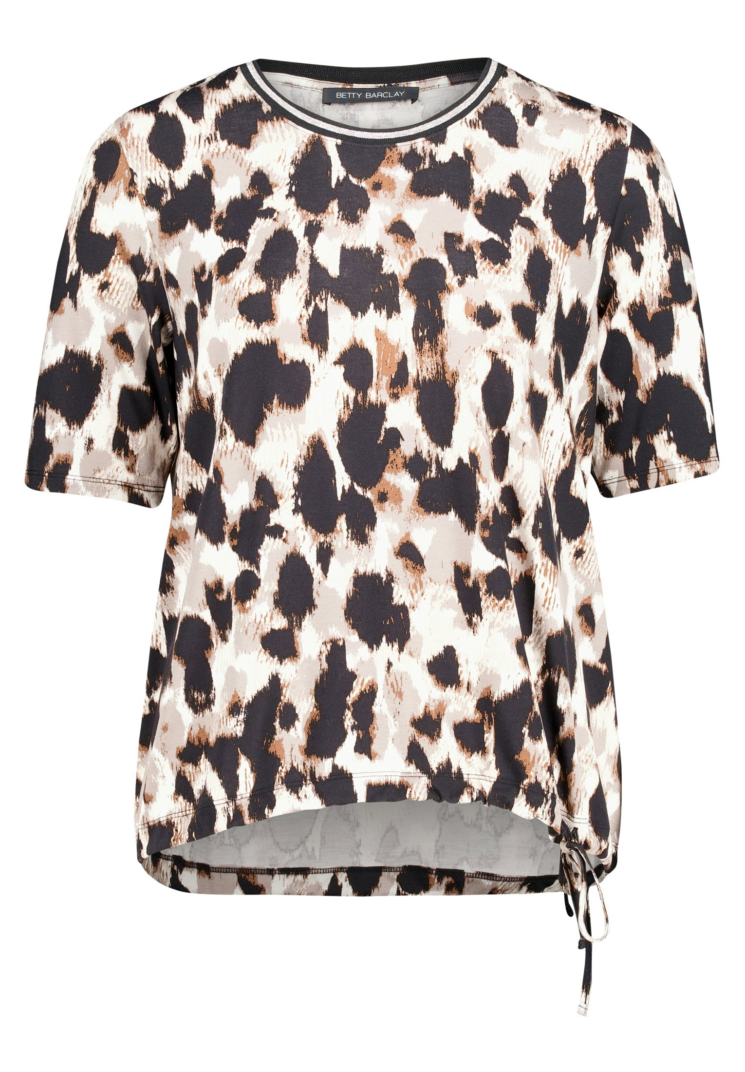 Shirt Kurz 1/2 Arm, Beige/Black #1
