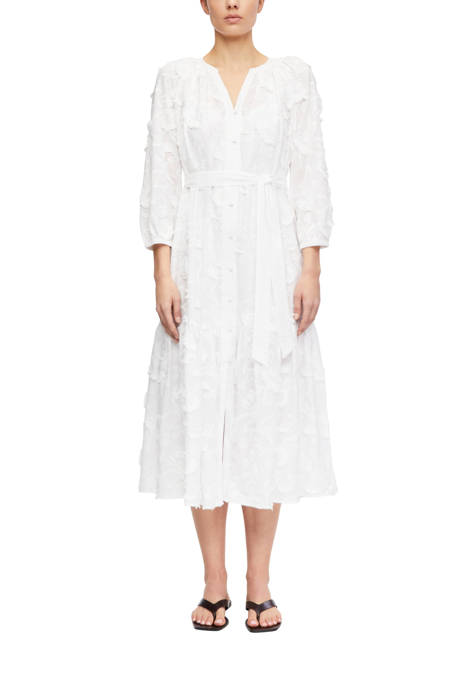 Comma Midikleid mit floraler All-over-Stickerei #4