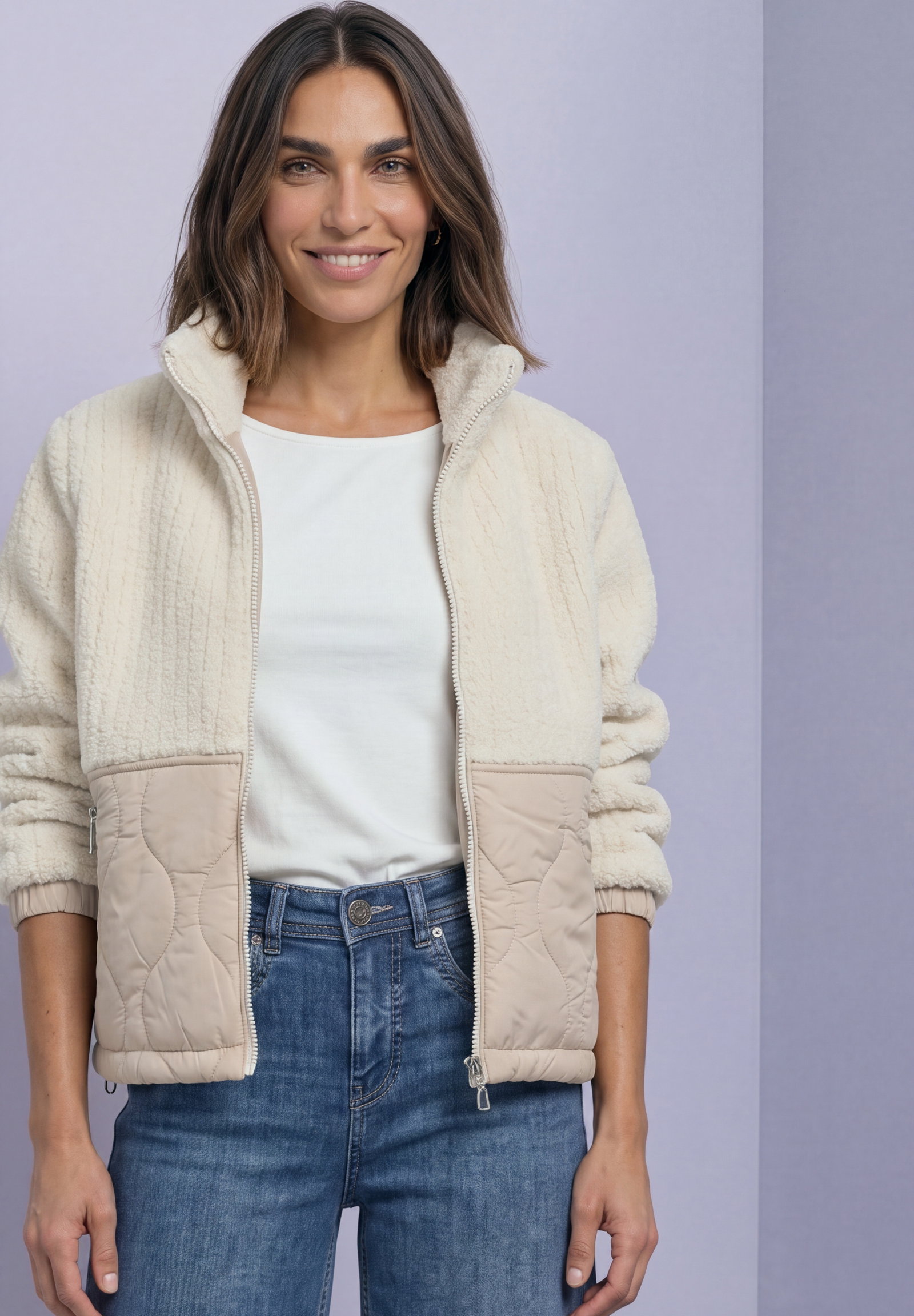 LTD QR Mat Mix Teddy Jkt, soft fawn beige #3