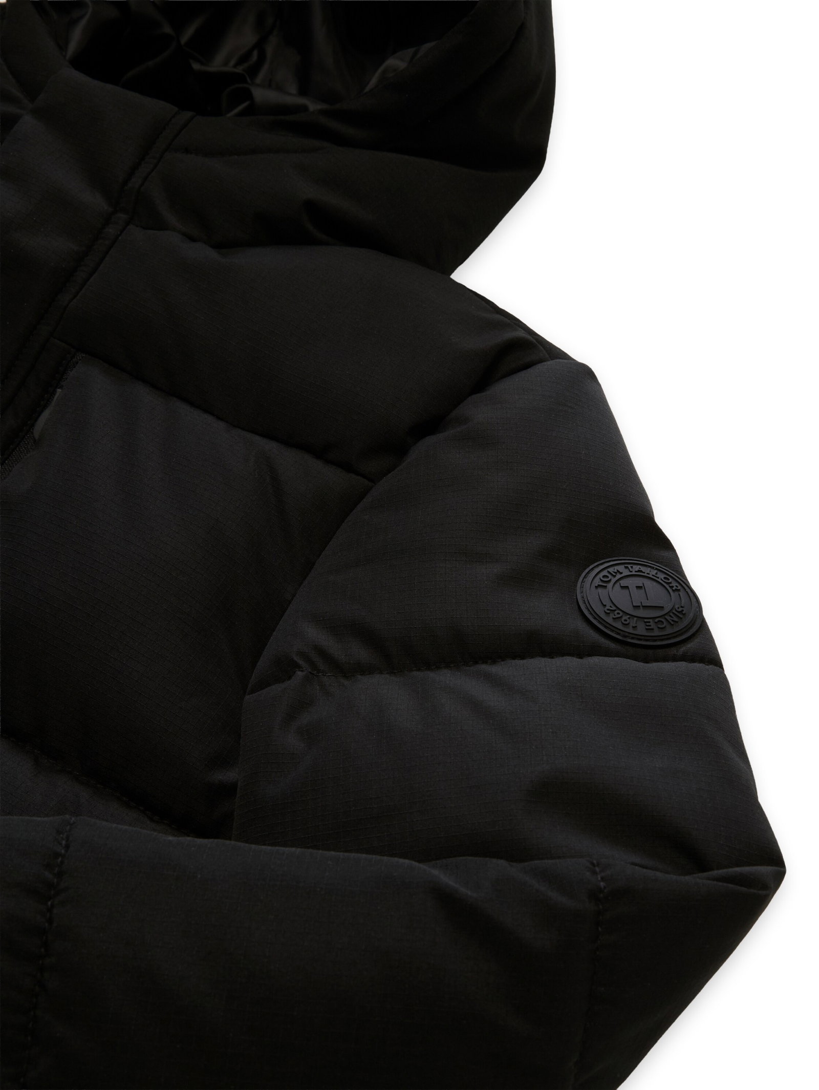 hooded puffer jacket, Black #3
