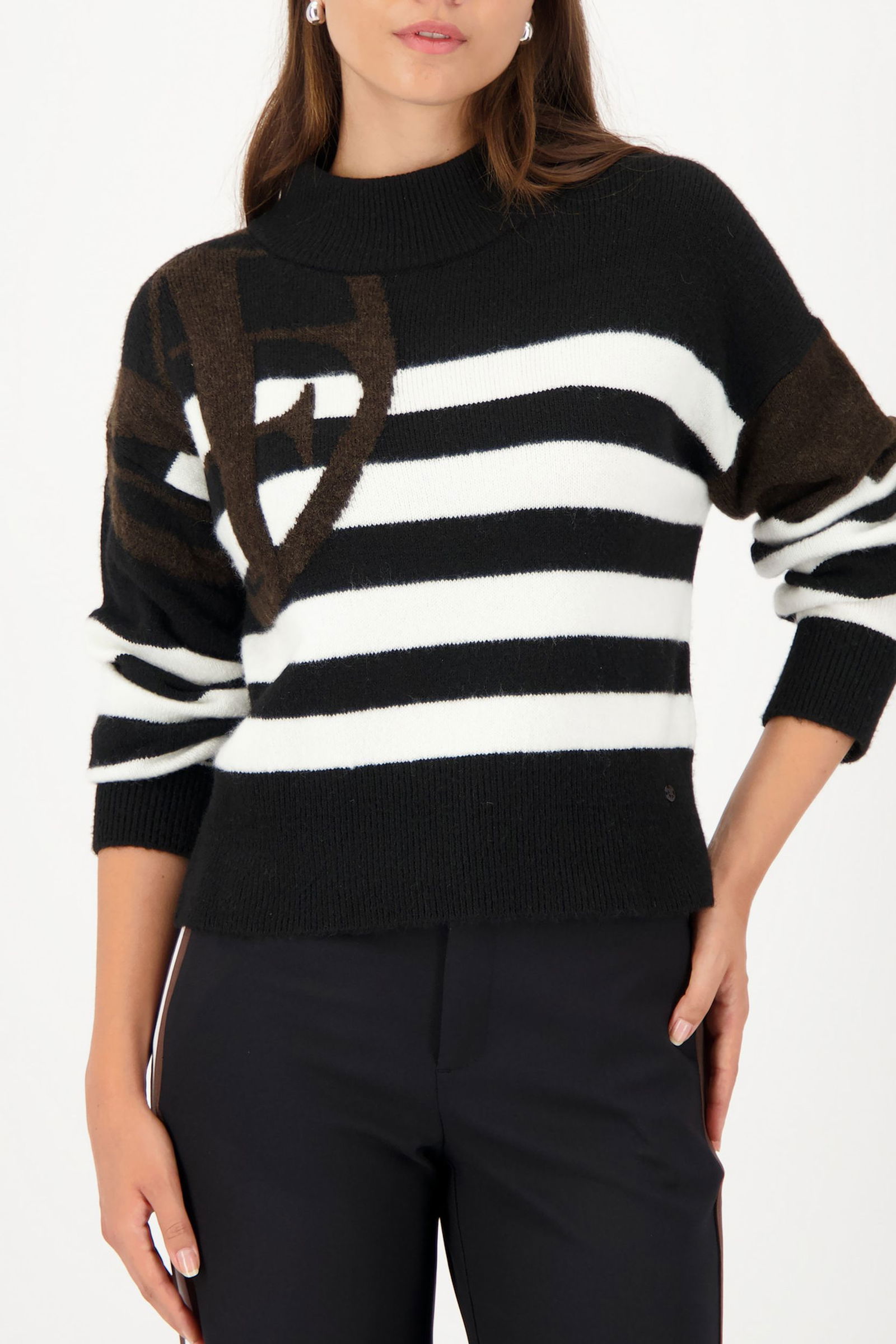 Monari | Monari Pullover | 42 | schwarz ringel