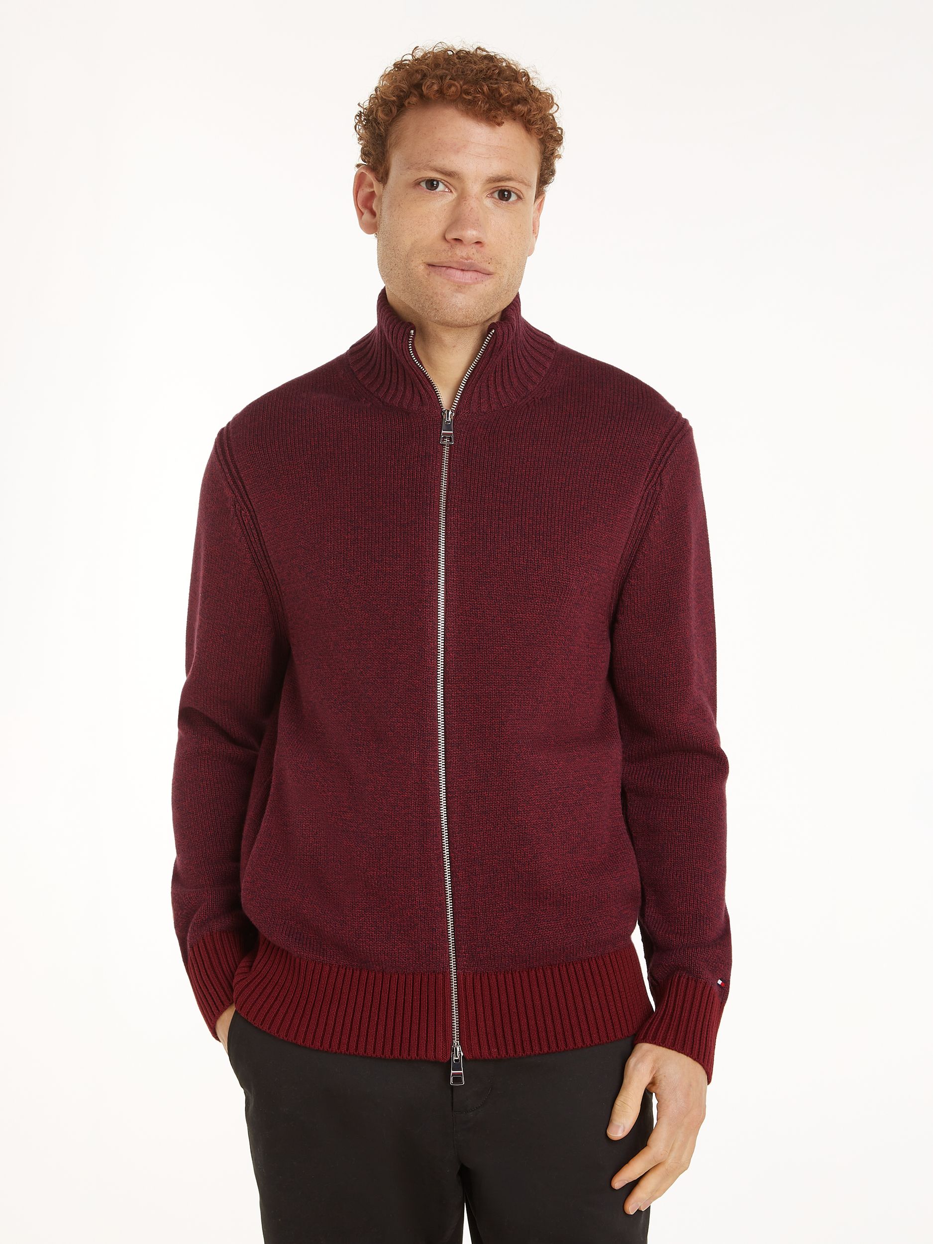  |  MOULINE ZIP THRU | XXL | rouge/desert sky mouline