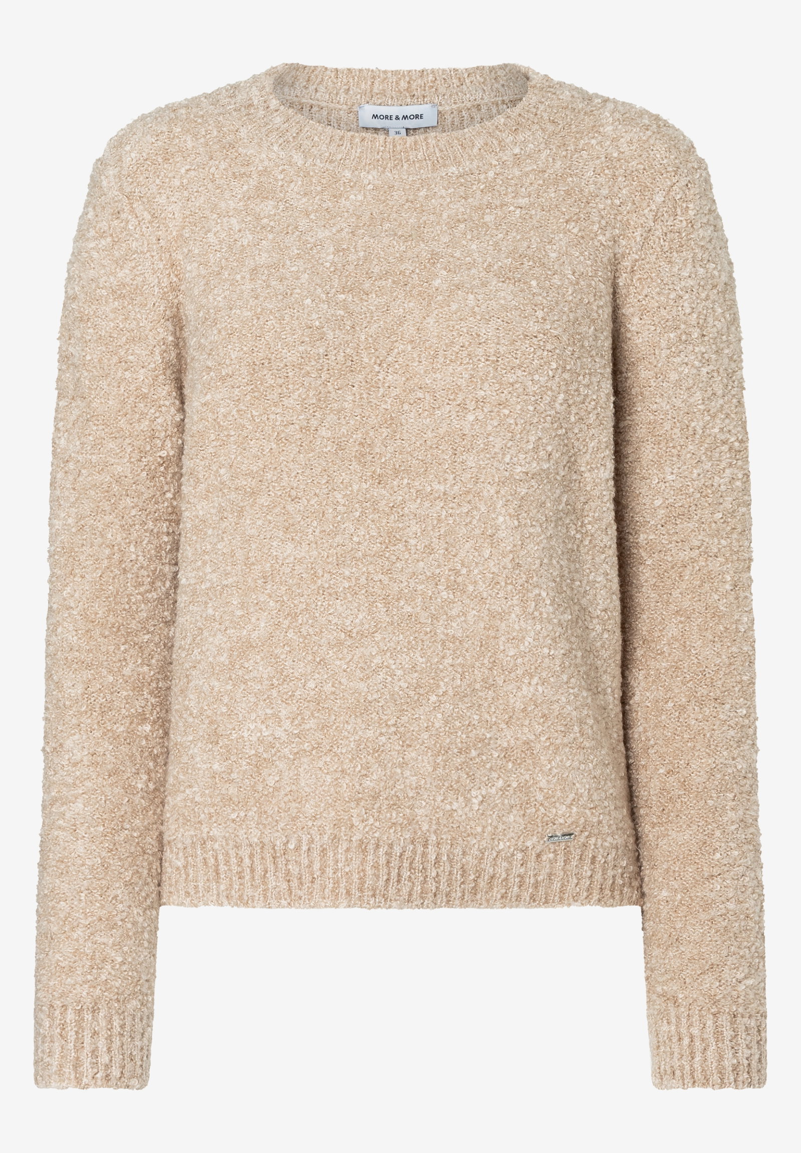 Bouclé Pullover, almond melange #1