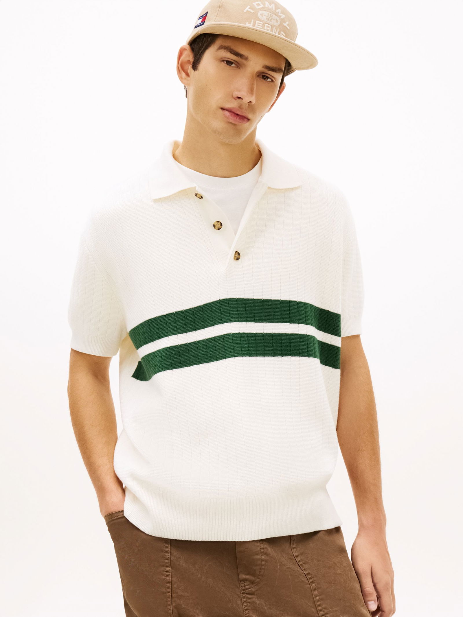 Tommy Jeans |  Tommy Jeans Poloshirt  | L | ancient white