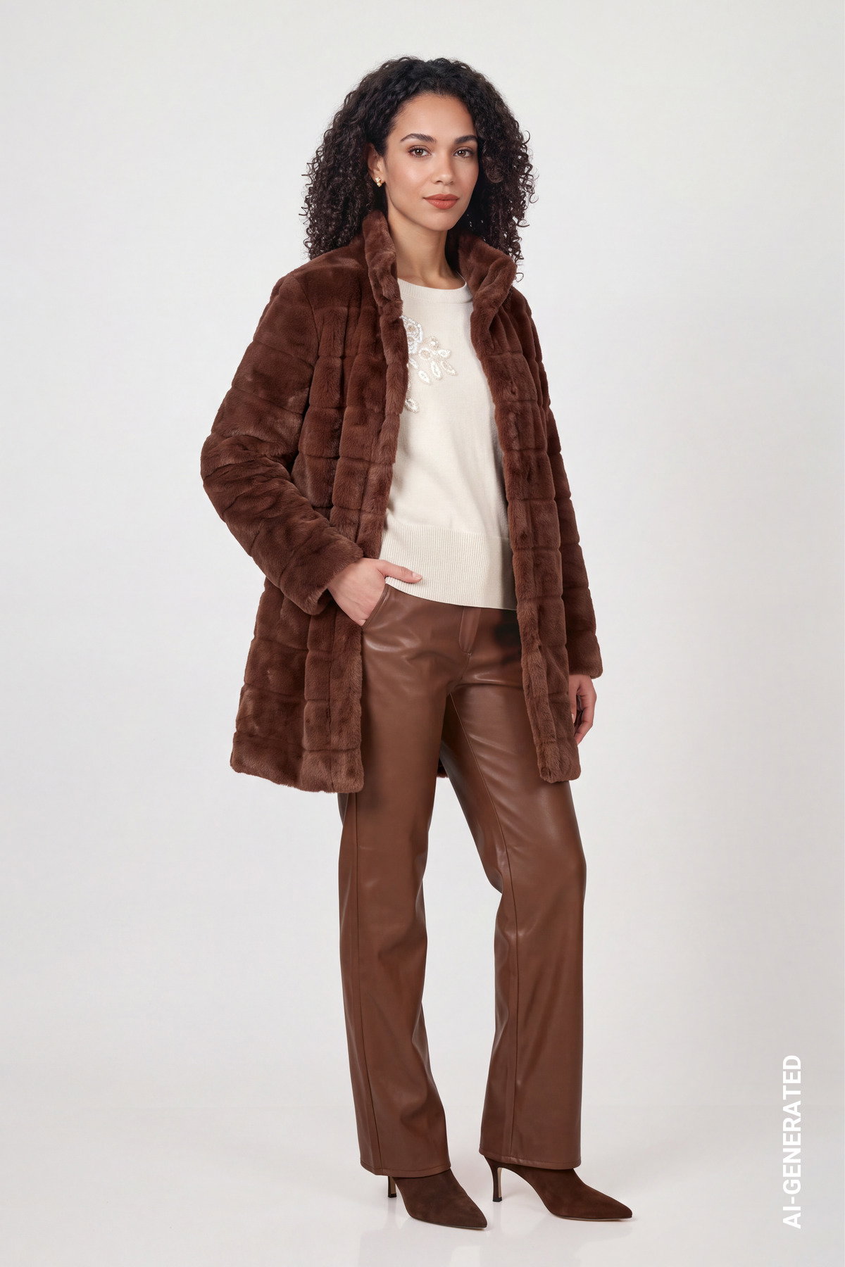 Mantel, chocolate brown #6