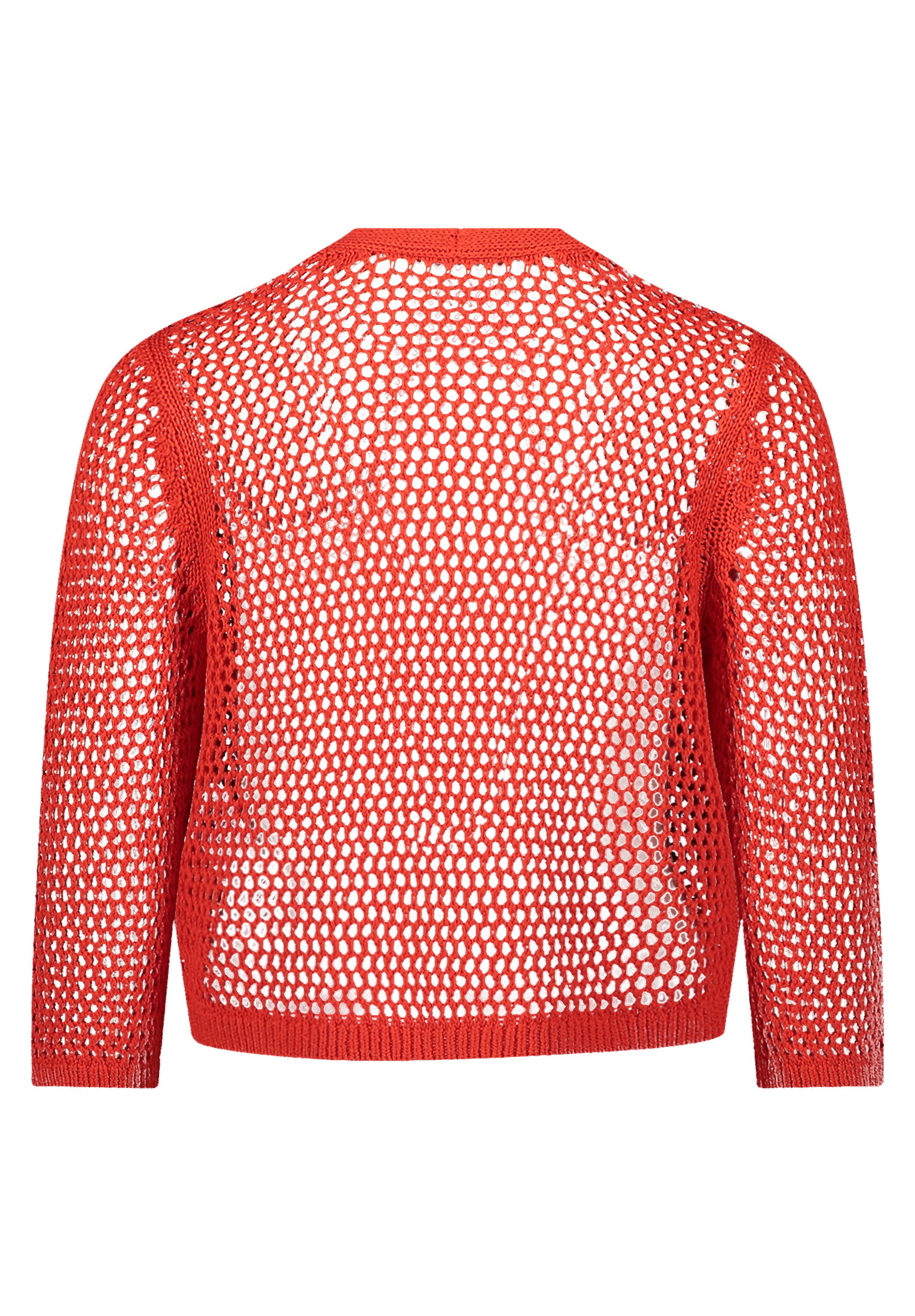Strickjacke Kurz 3/4 Arm, Hibiscus Red #2