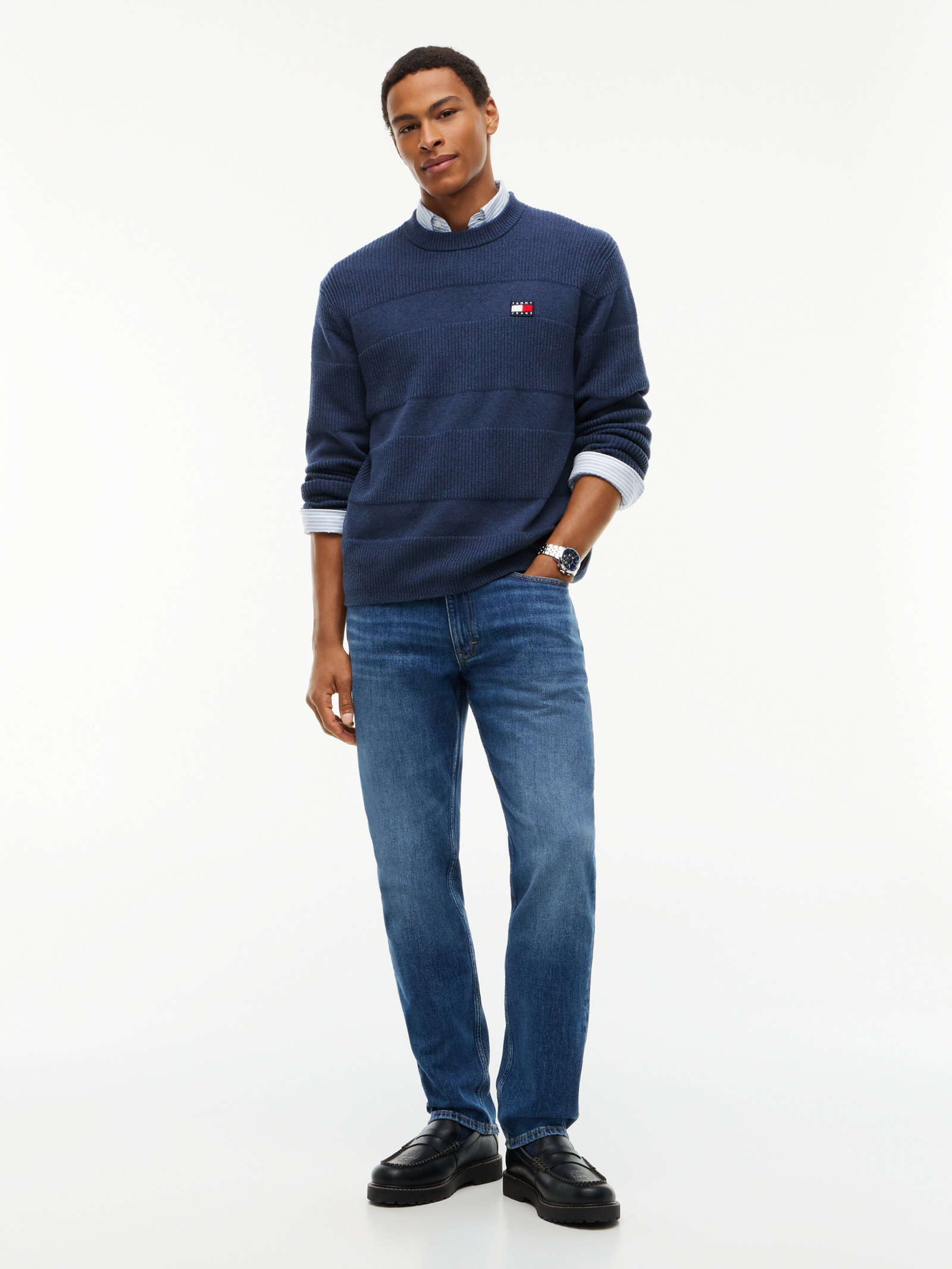 TJM REG TEXTURED SWEATER EXT, BLUE #5