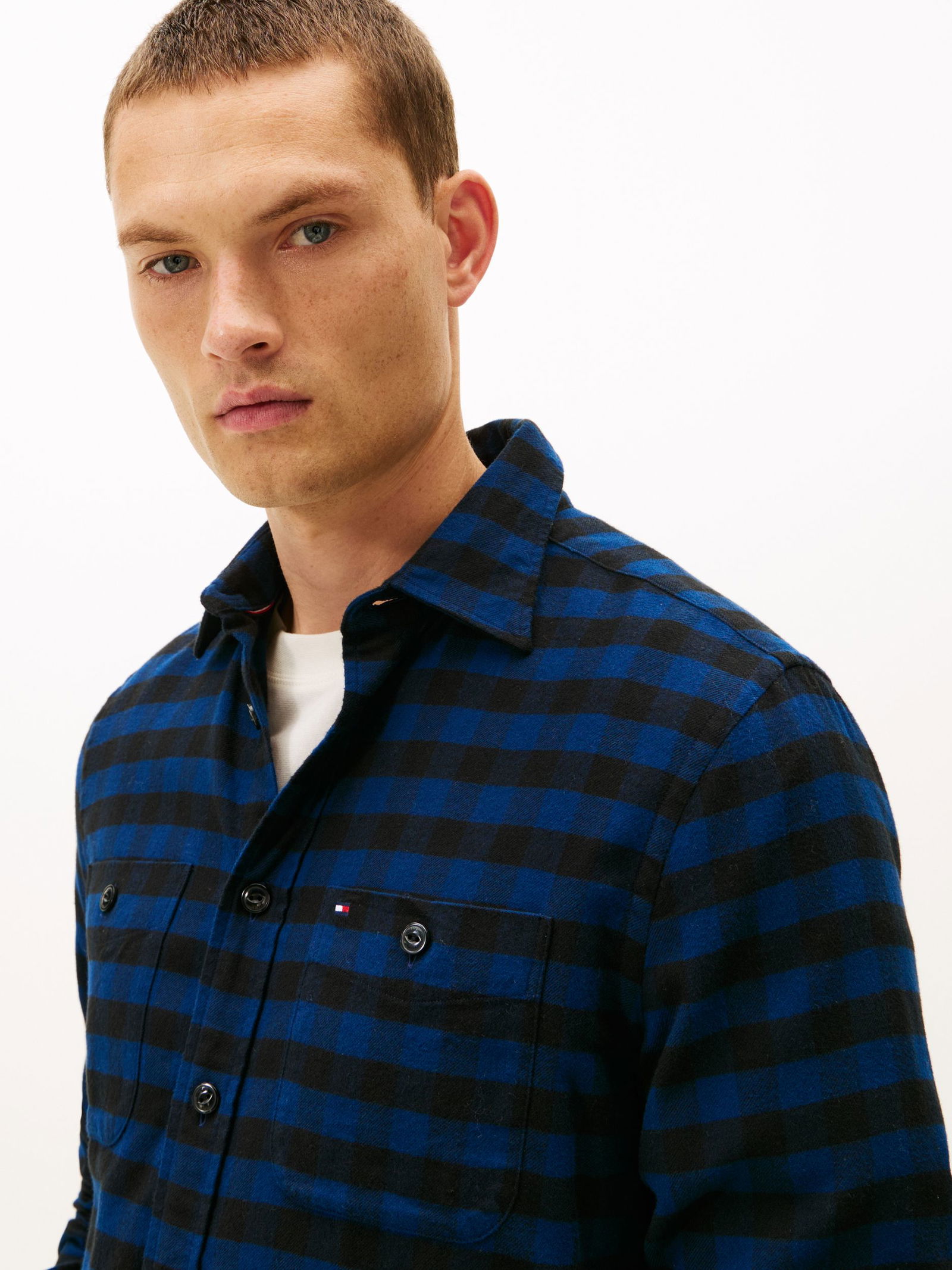 Tommy Hilfiger | Tommy Hilfiger Hemd Regular Fit | XL | blue coal / optic white