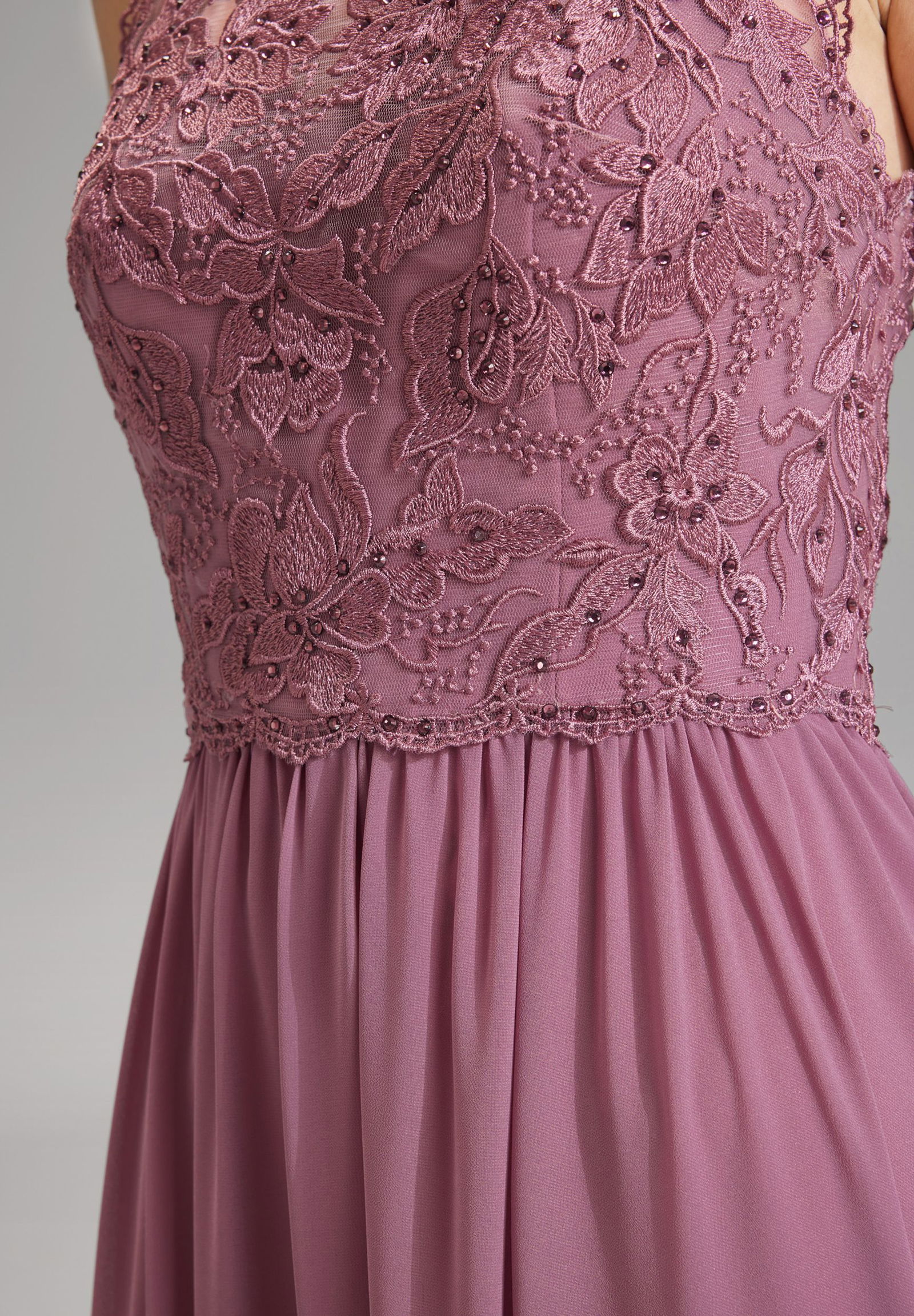 Hey Kyla High-closed-Abendkleid mit floraler Spitze