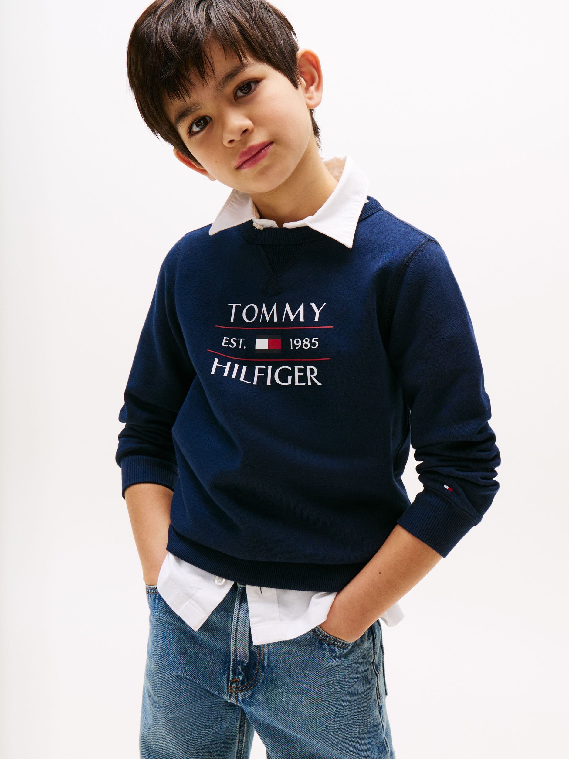 Tommy Hilfiger |  TOMMY FLAG HILFIGER SWEATSHIRT | 12 | dark night navy