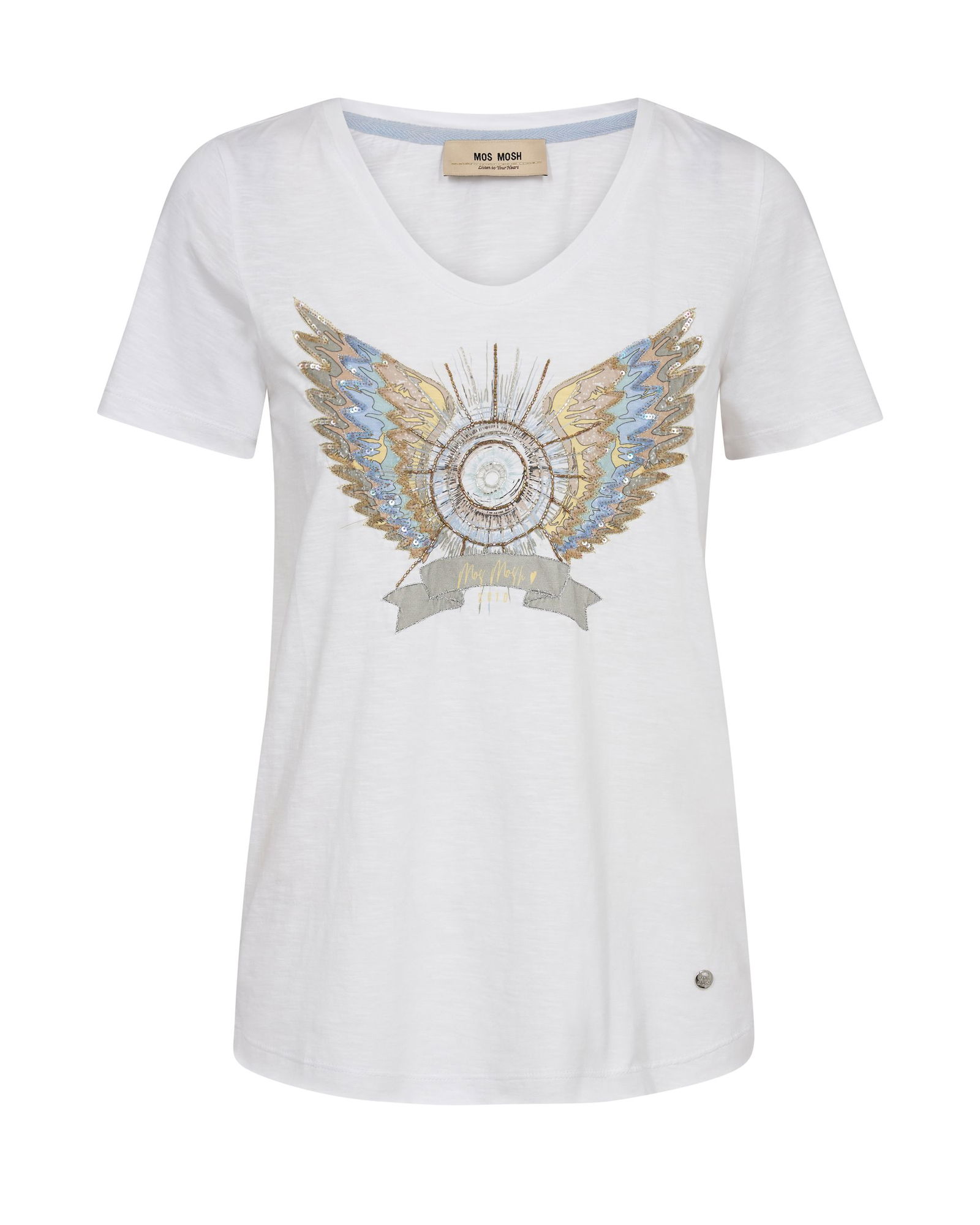 Mos Mosh |  MMGethi Deco Tee | L | white