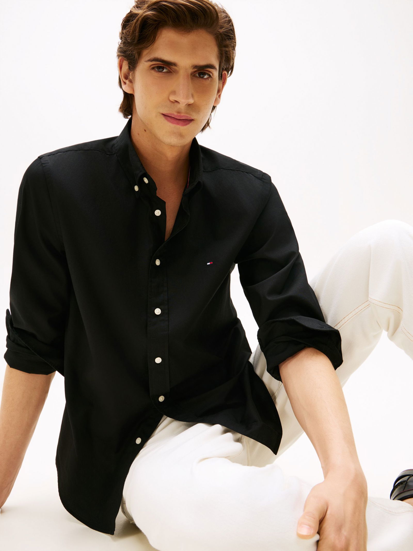 Tommy Hilfiger |  Tommy Hilfiger Hemd Regular Fit  | M | black