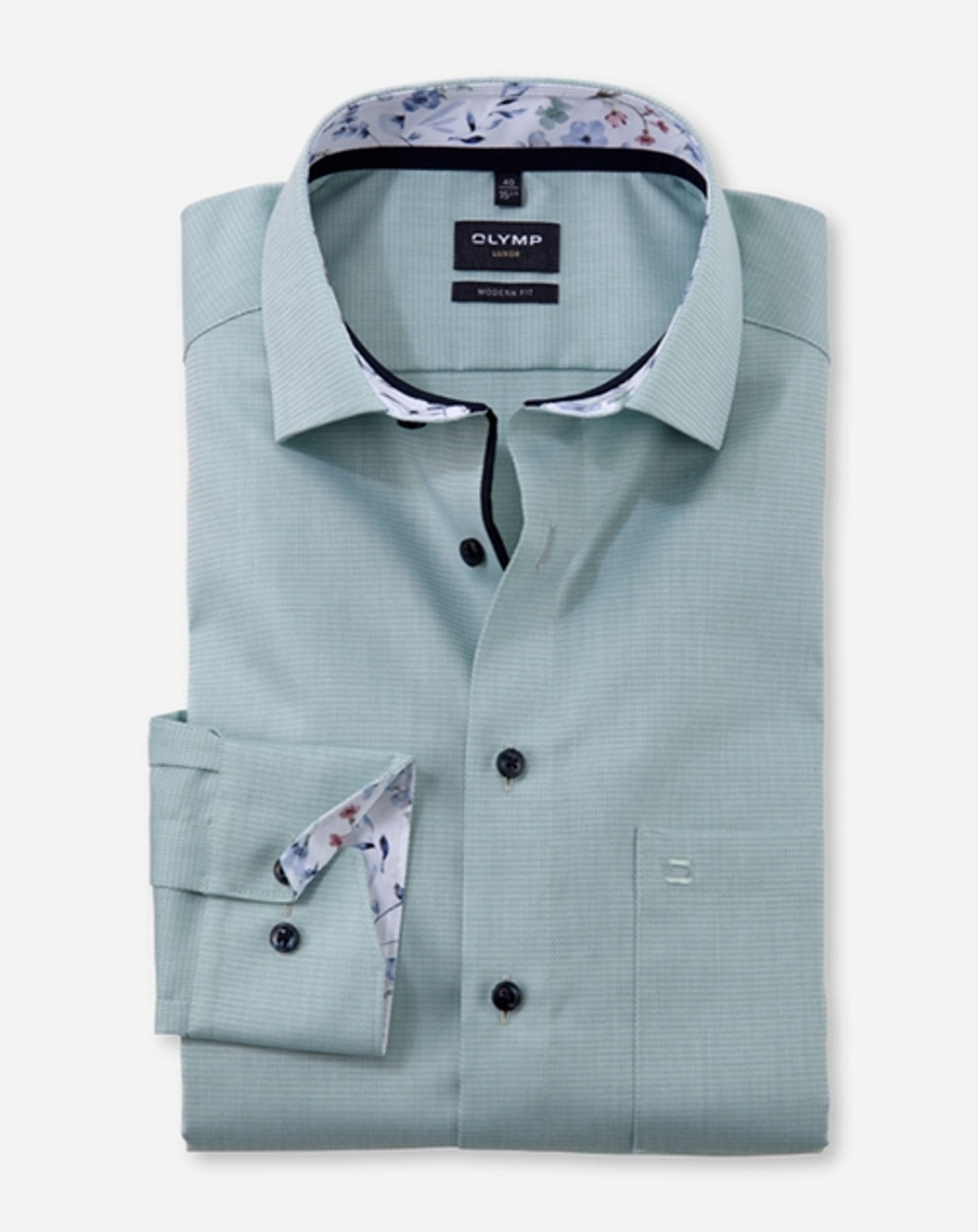Olymp |  Olymp Hemd Modern Fit  | 43 | grün