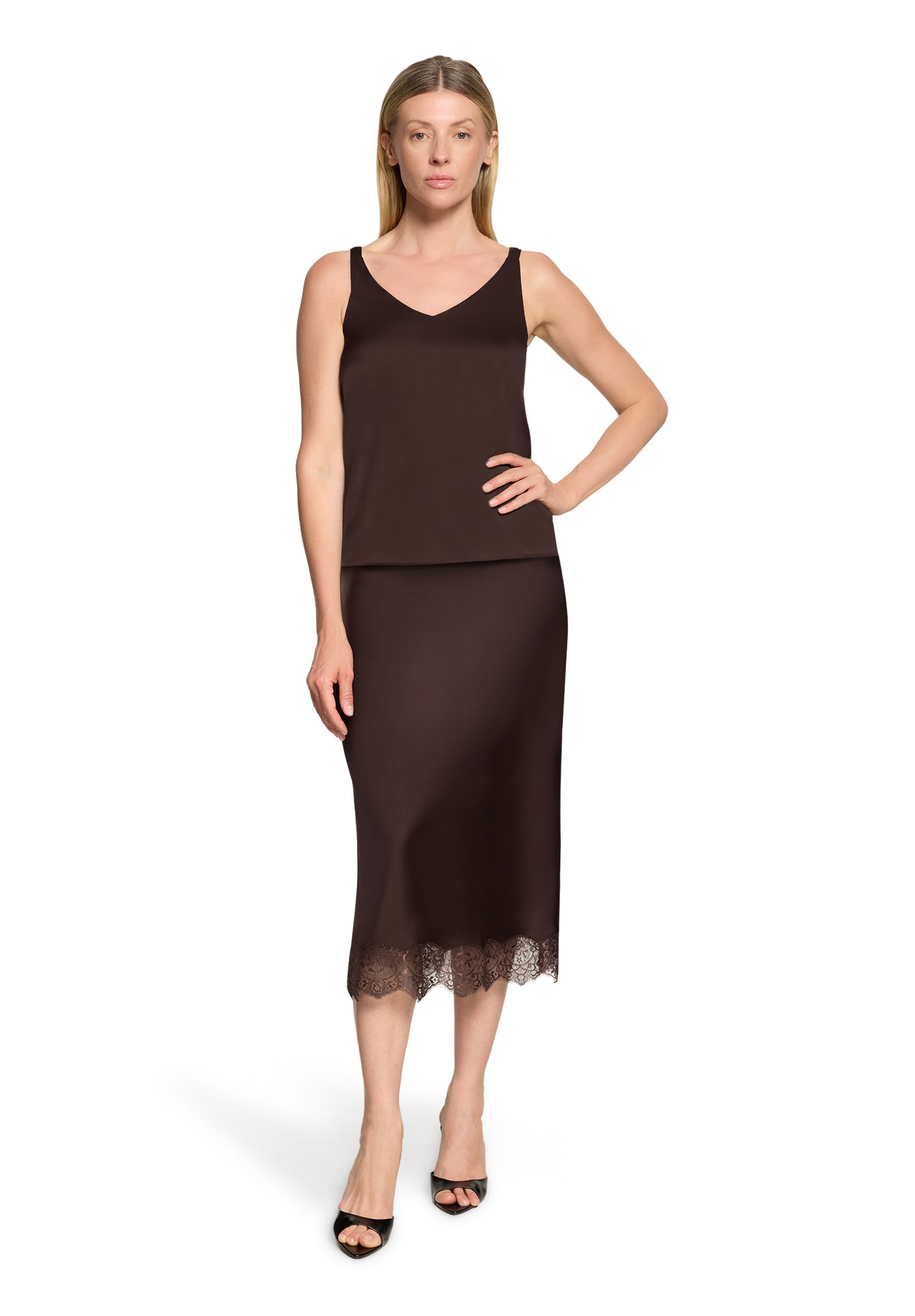 Bluse Lang ohne Arm, Espresso Brown #5