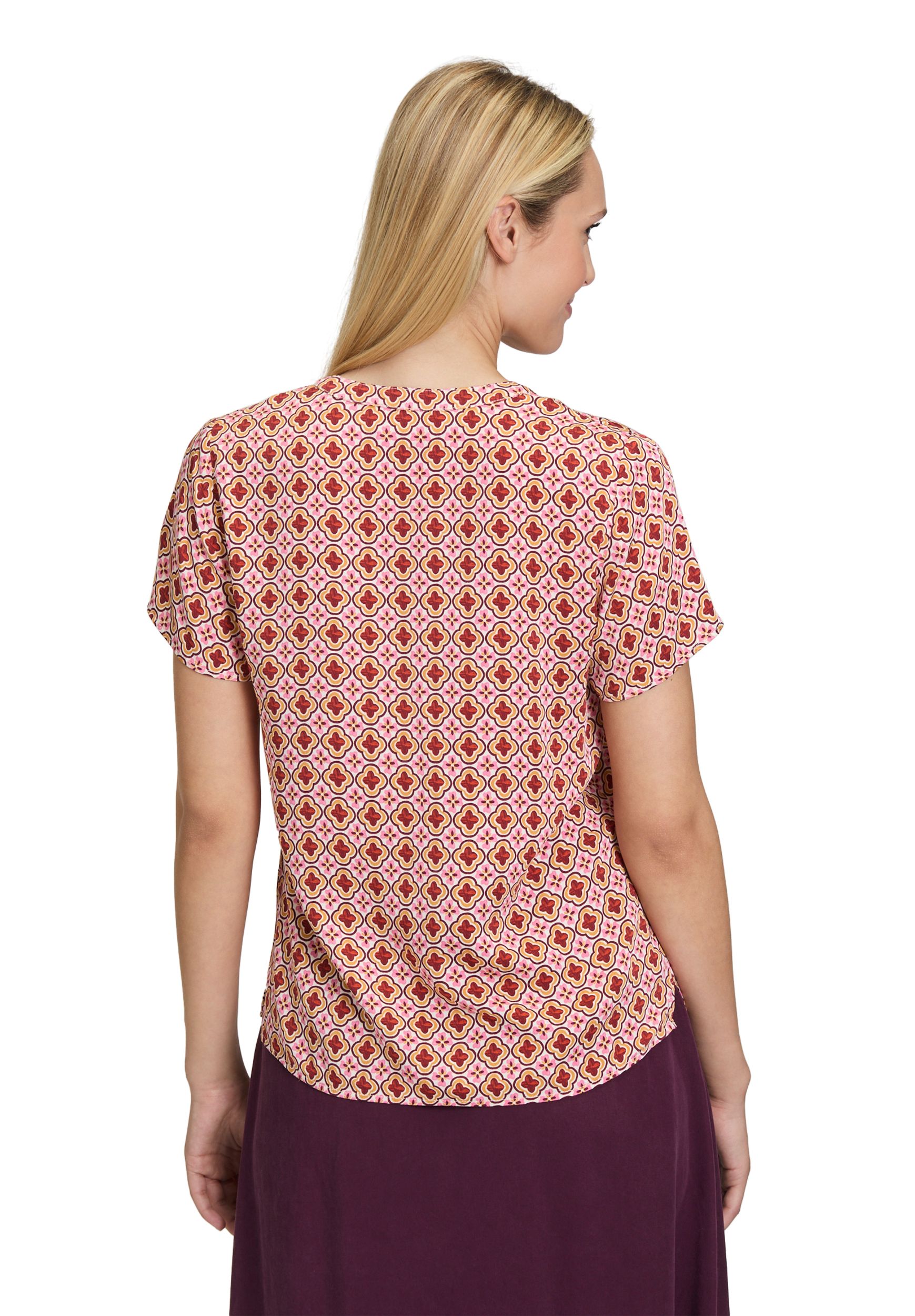 Cartoon |  Cartoon Druckbluse  | 40 | cream/rosé