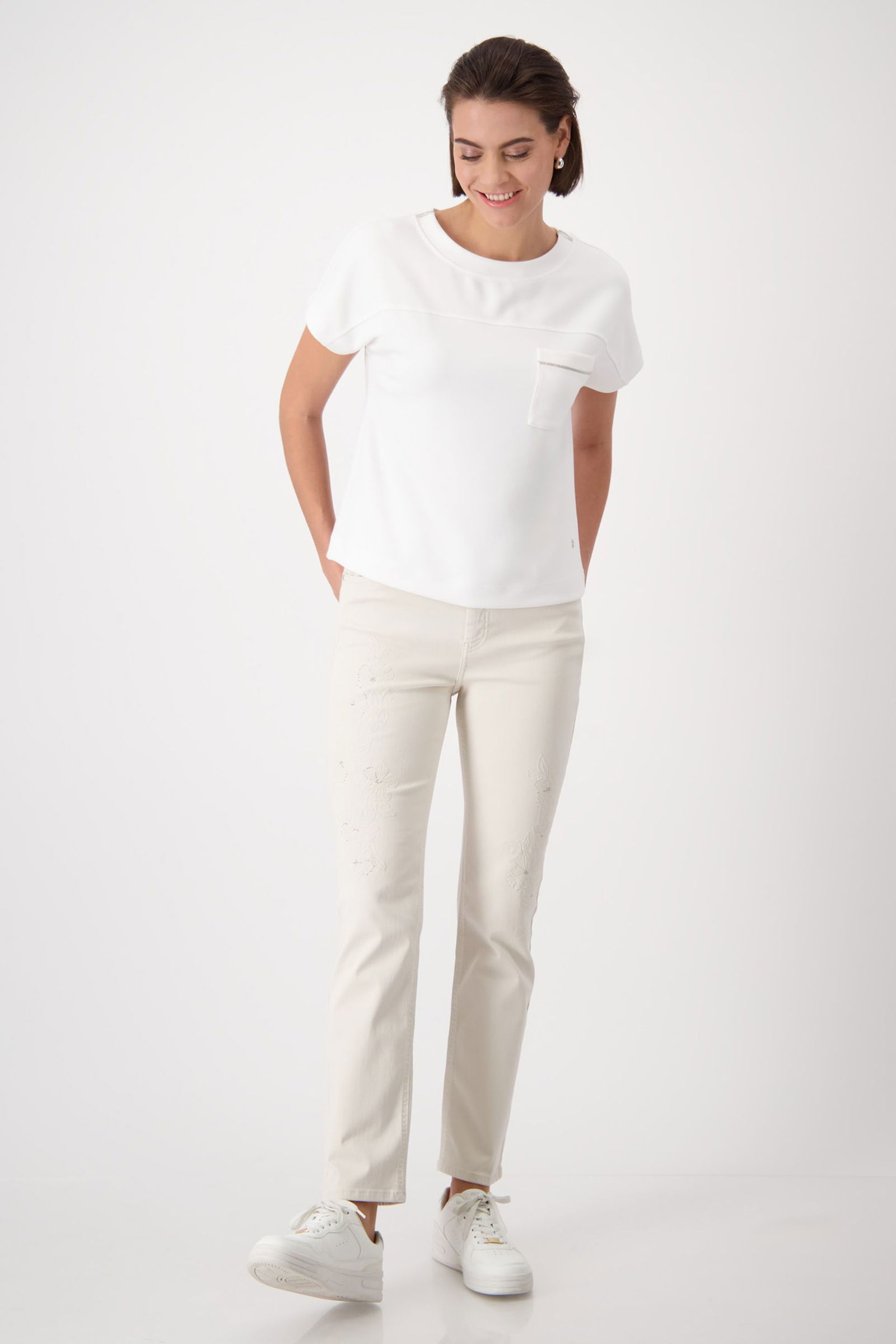 Monari | Sweatshirt, cream | 46