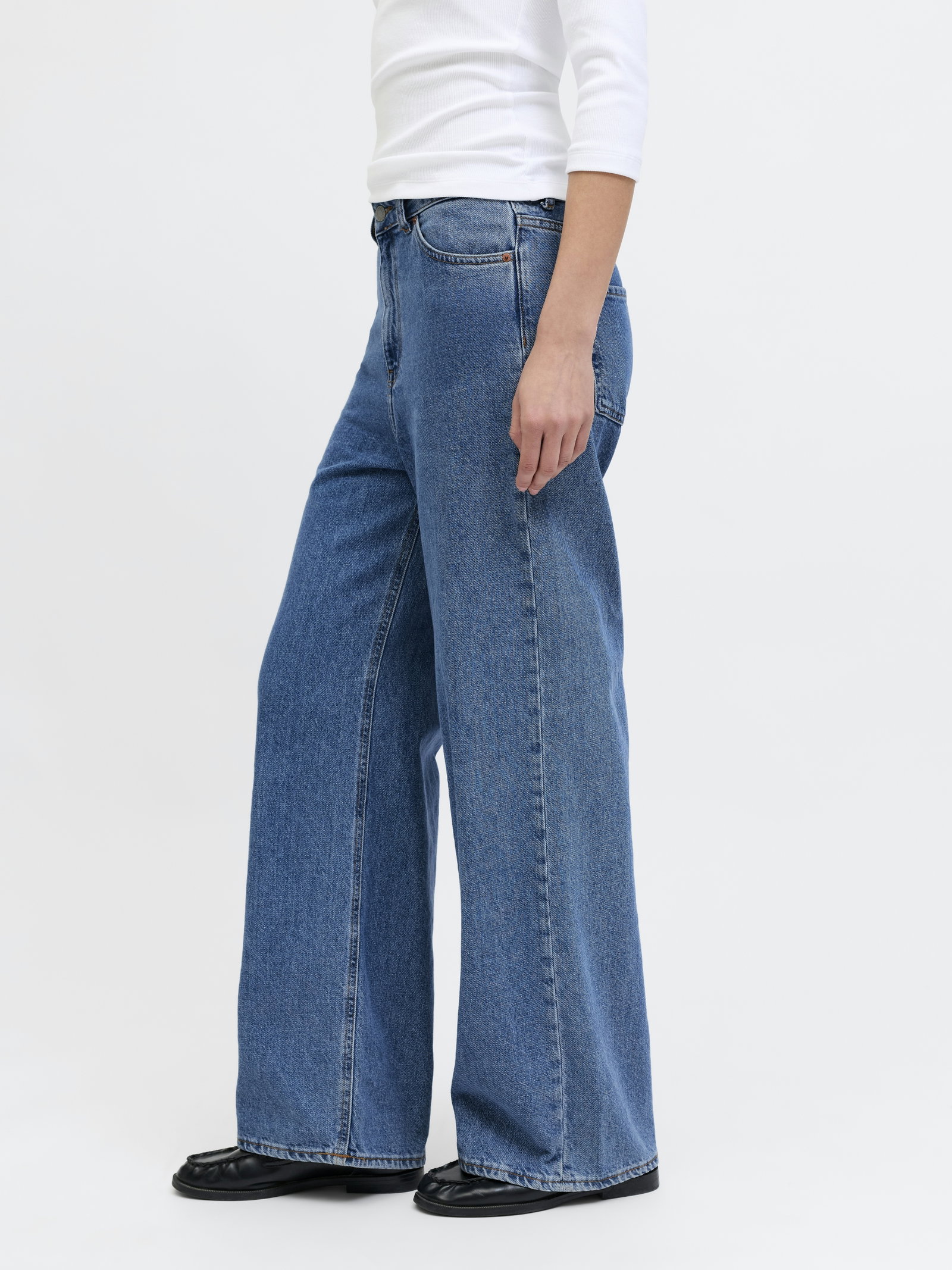 JXTOKYO WIDE HW MR6002 NOOS, Medium Blue Denim #7