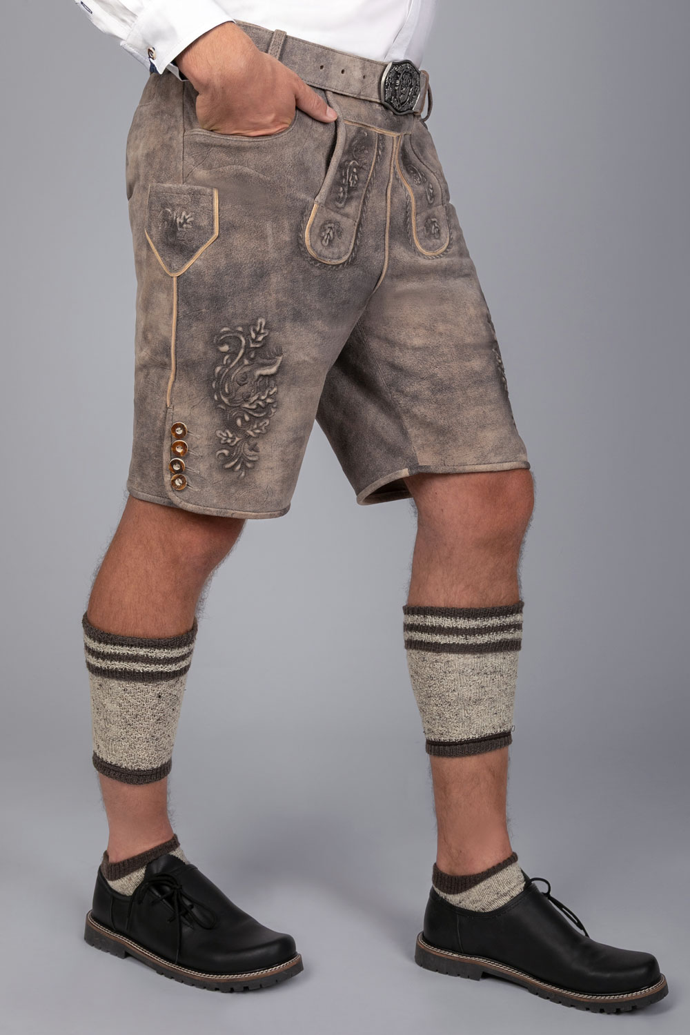 Edelnice kurze Wildbock Lederhose Maxl #8