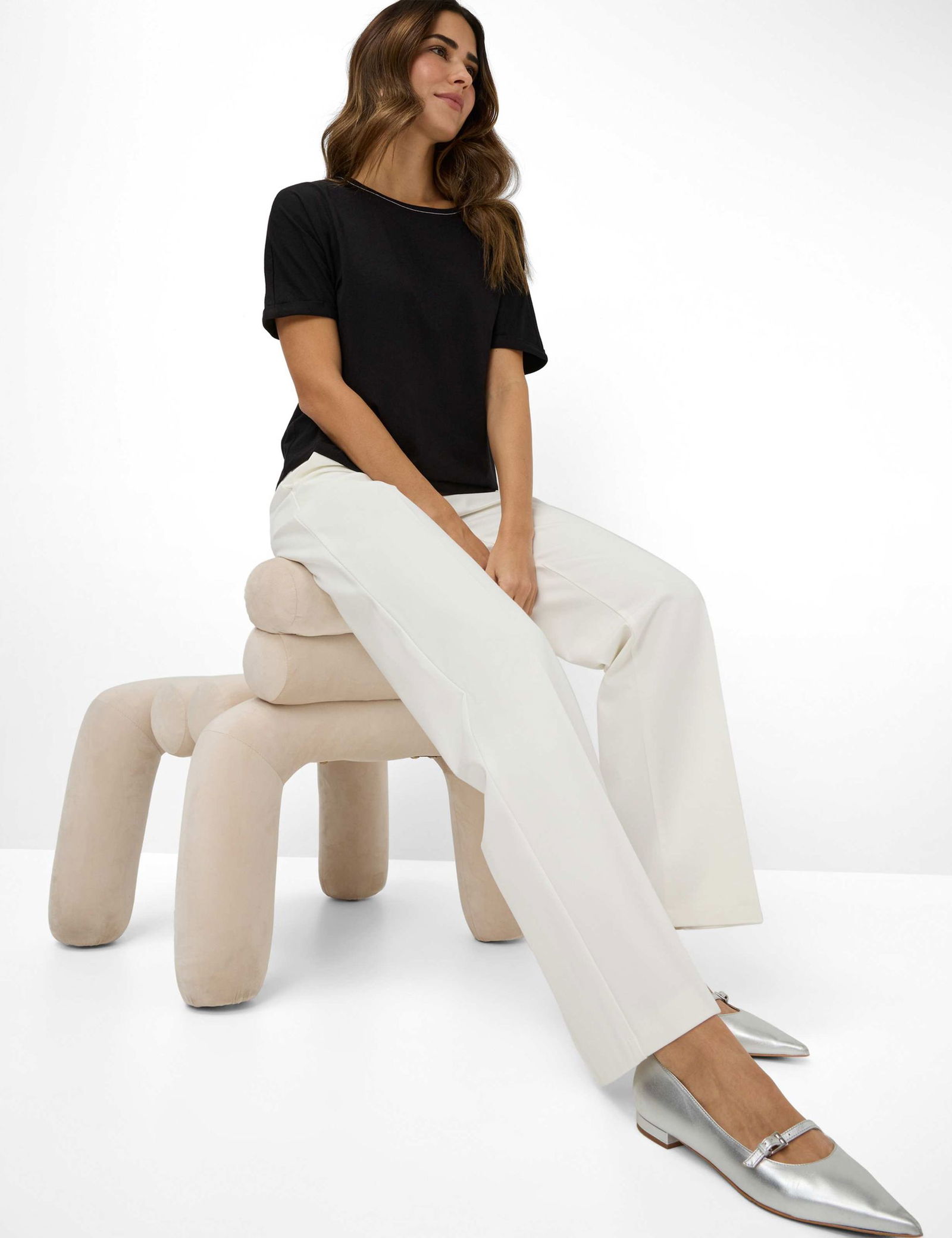 Brax |  Brax Schmale Hose  | 22 | offwhite