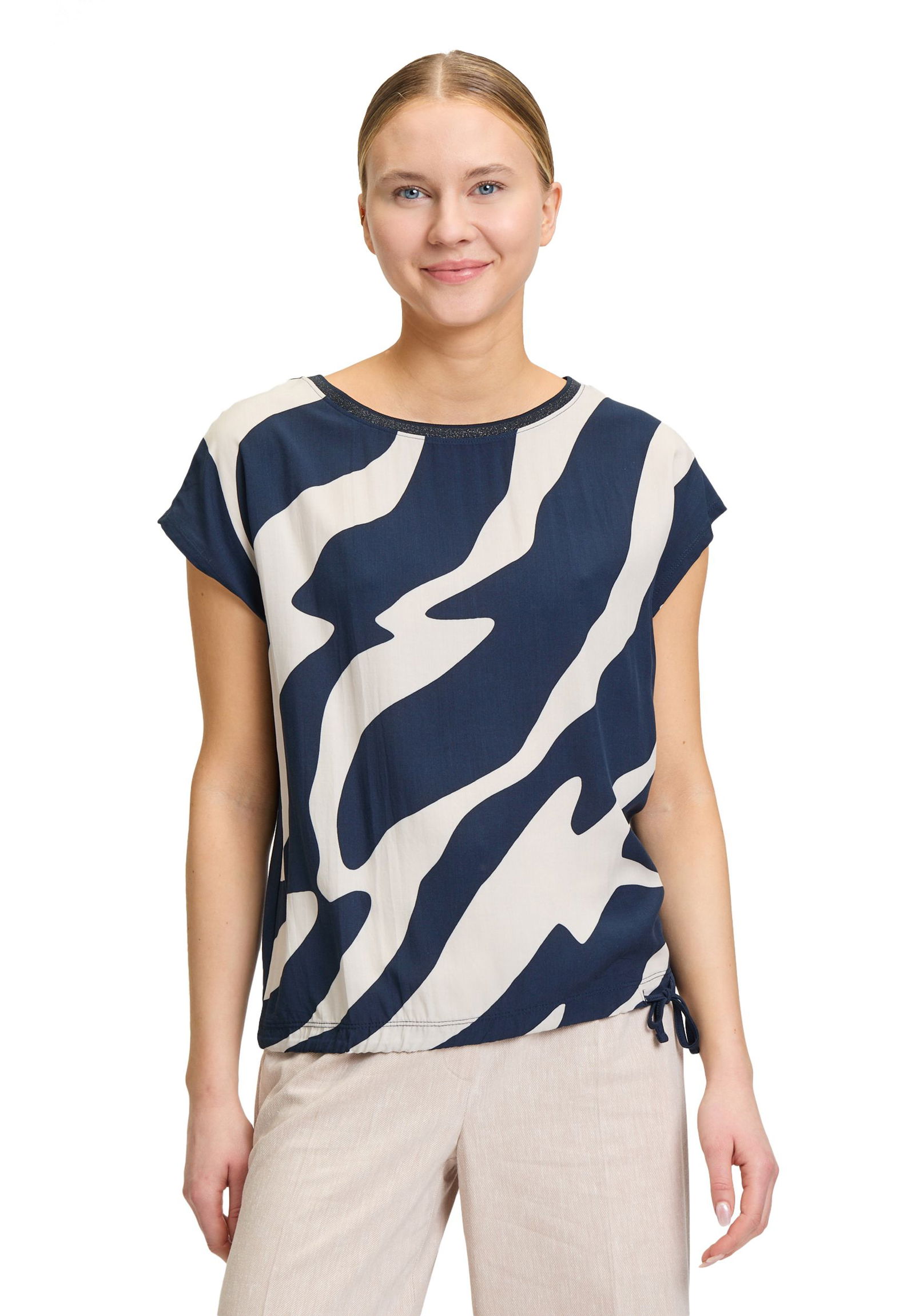 Betty & CO |  Casual-Shirt | M | dark blue/nature