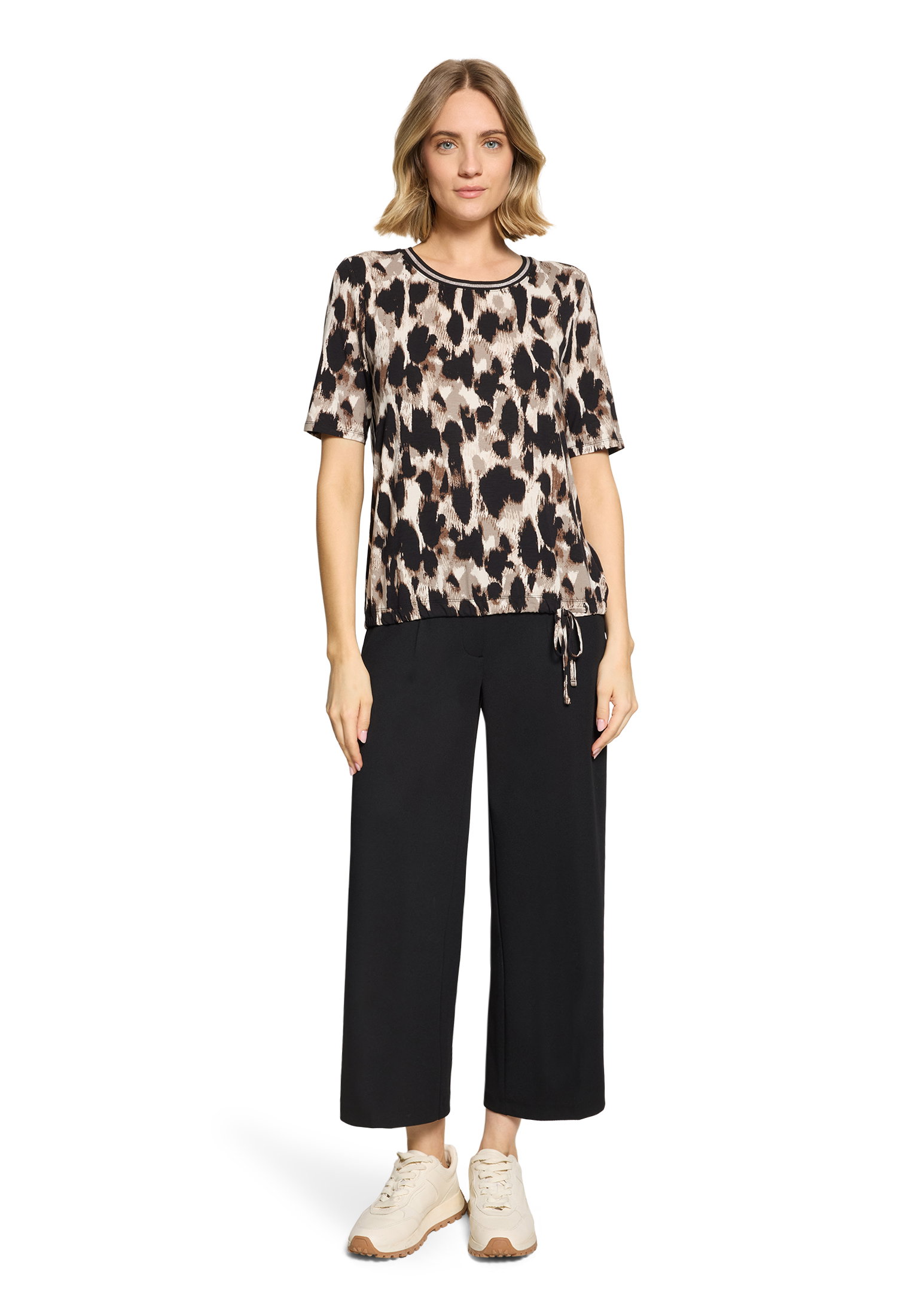 Shirt Kurz 1/2 Arm, Beige/Black #5