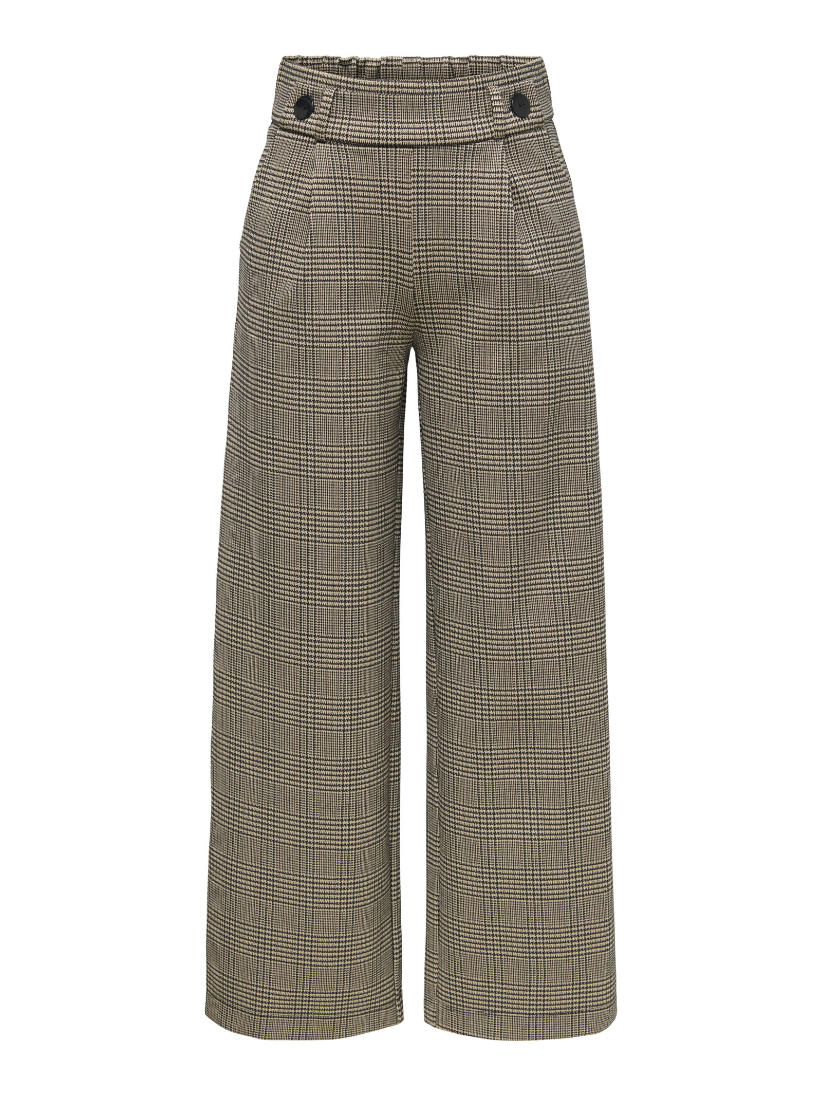 JDYGEGGO MIA LONG CHECK PANT JRS NO, Sandshell/NEW SQUARE CHECK #1