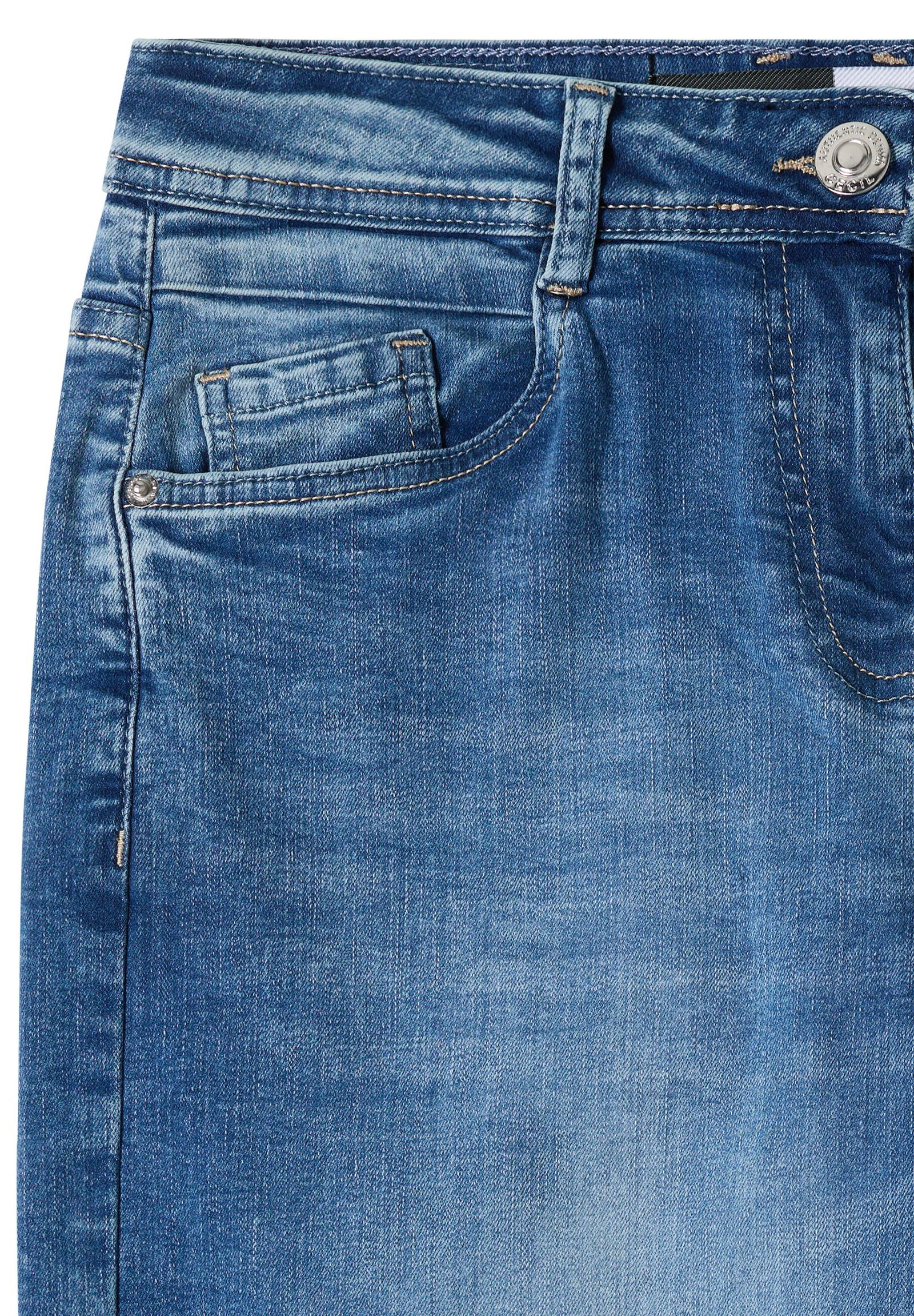 CECIL |  CECIL Schmale Hose  | 32/28 | mid blue wash